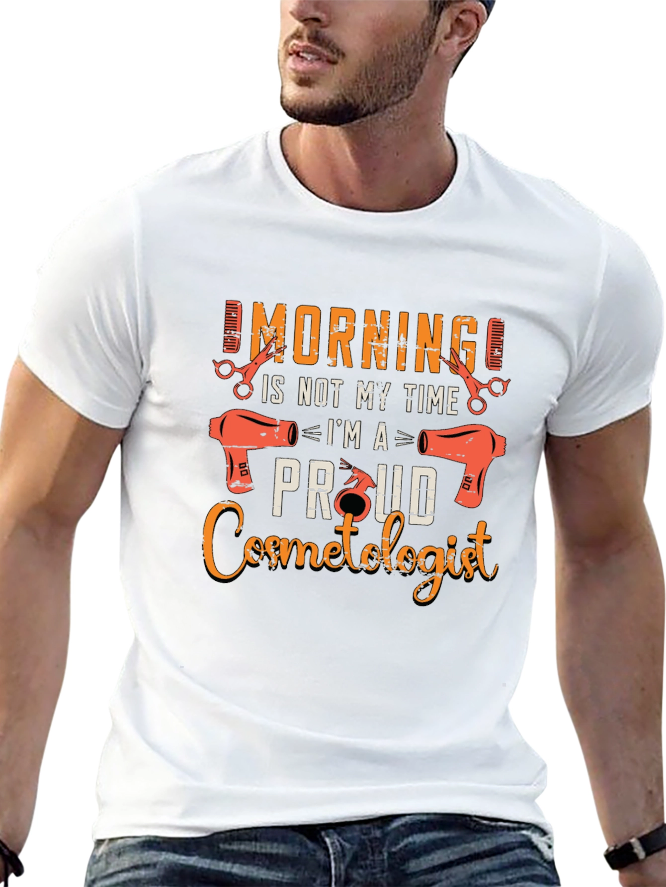 Black Proud Cosmetologist T-Shirt - Funny Barber Tee view 13