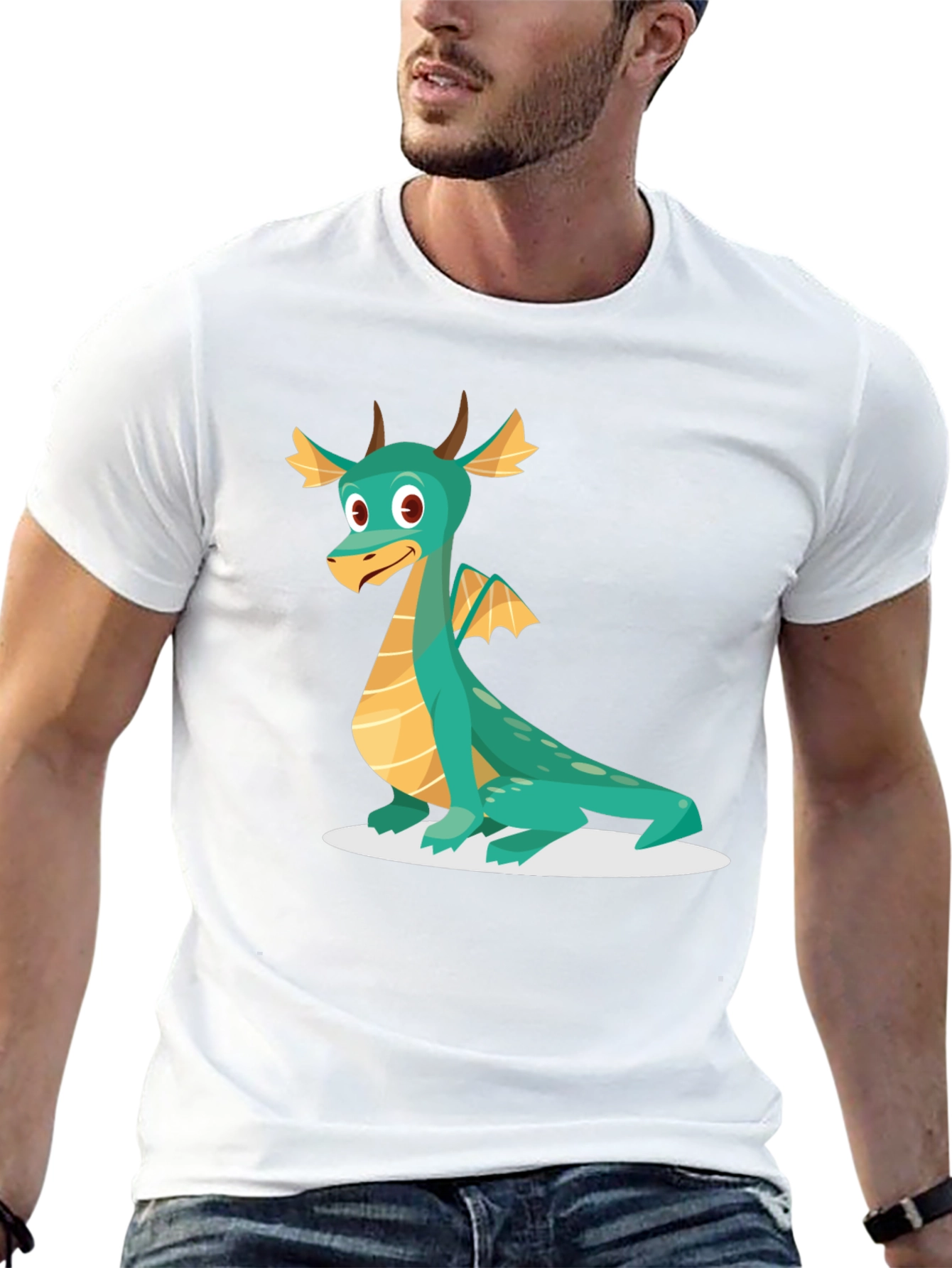Black Dragon Graphic Tee - Cute Cartoon Design, Soft Cotton Shirt view 13