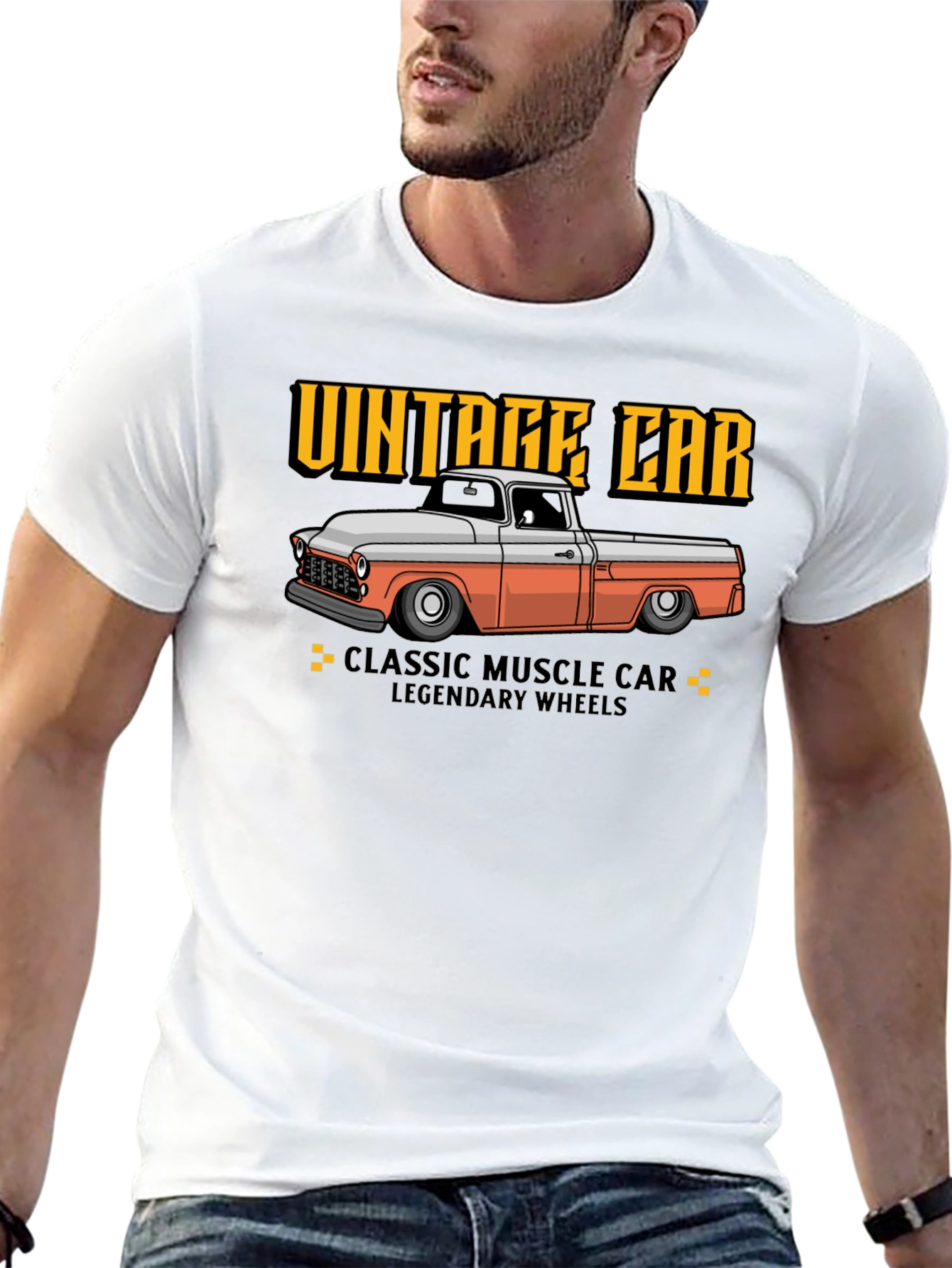 Black Vintage Car Graphic T-Shirt view 13