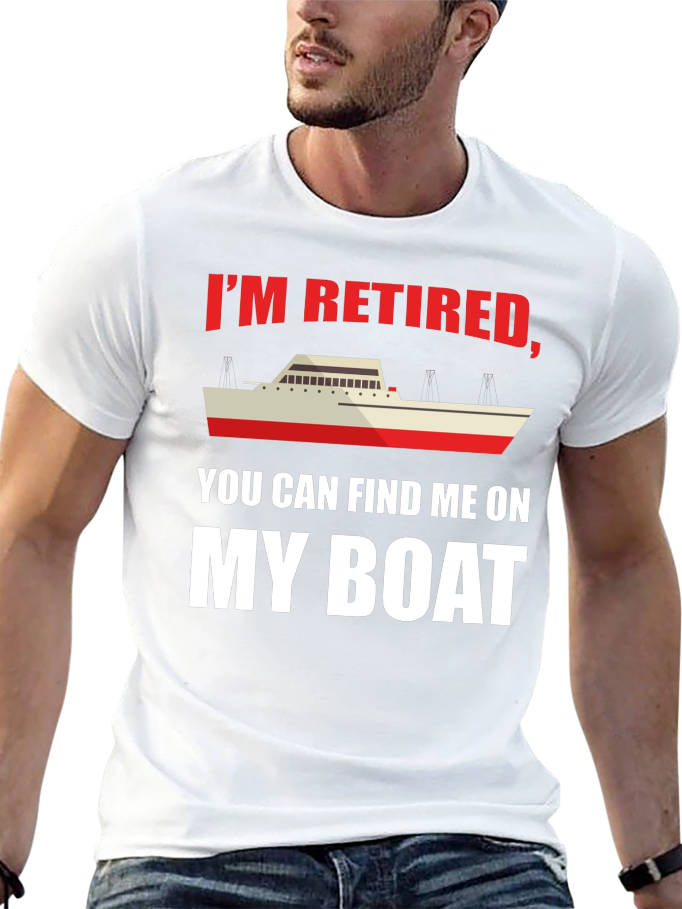 Black Retired Boat Lover T-Shirt view 13
