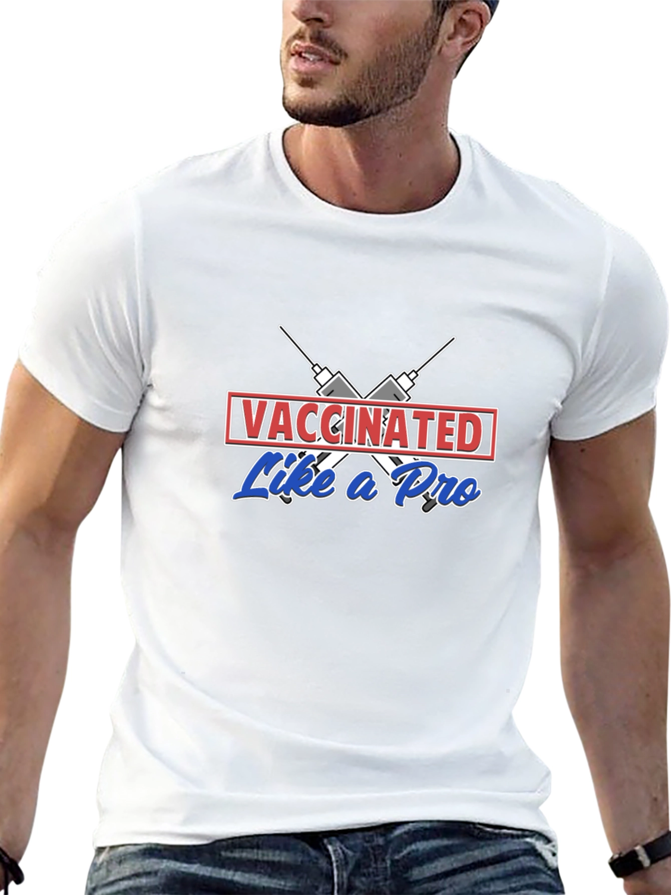 Black Vaccinated Like A Pro Graphic Tee view 13