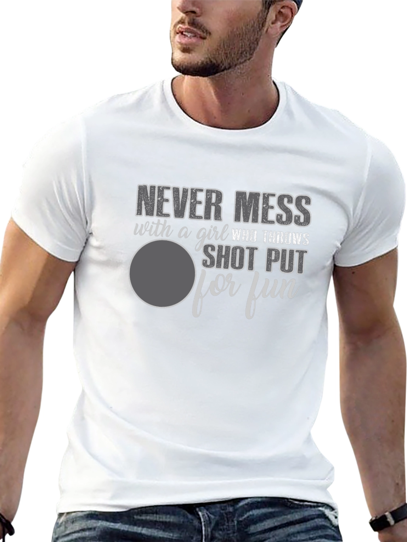 Shot Put Girl T-Shirt - Never Mess - 13