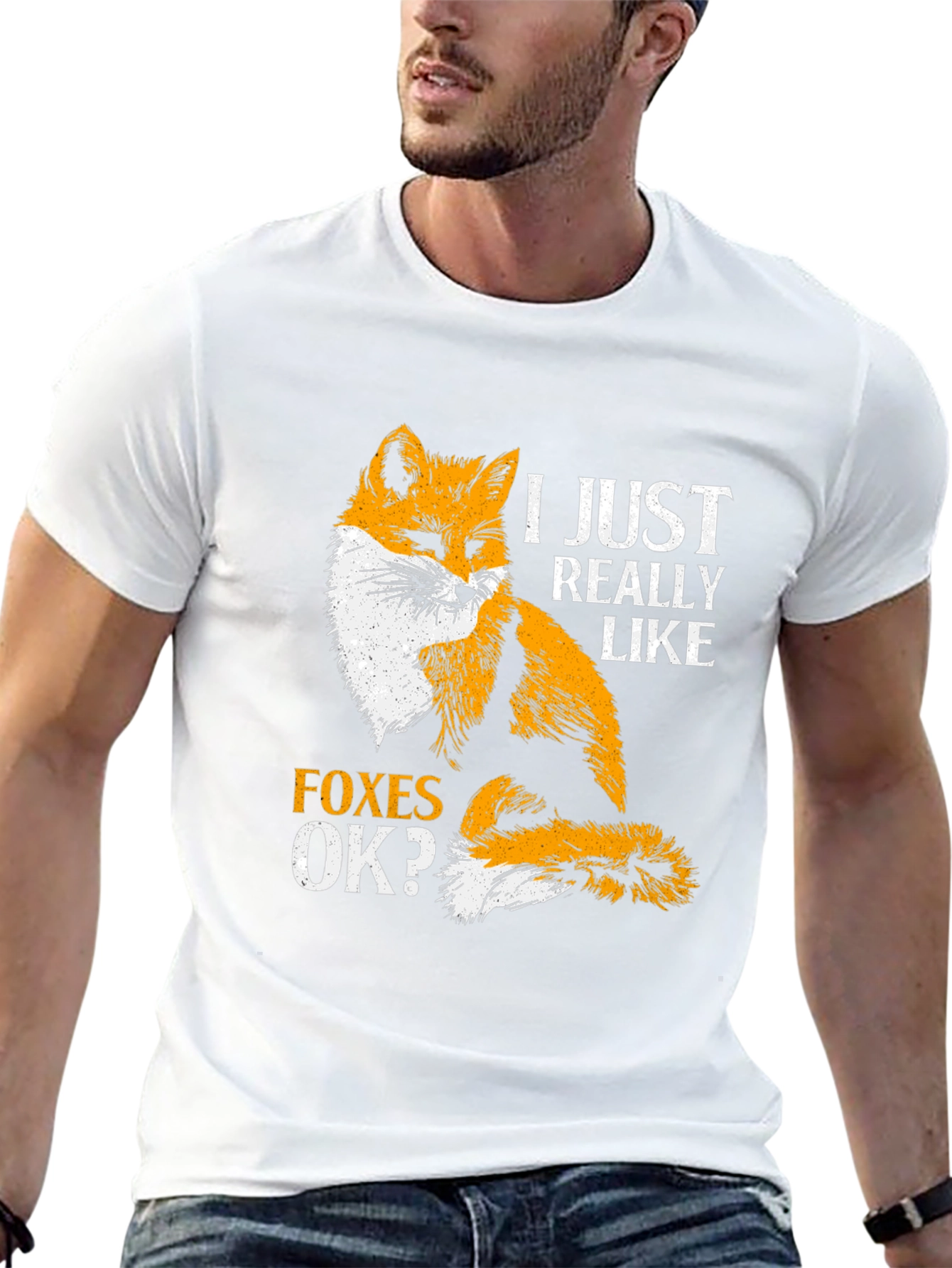 Black Fox Lover T-Shirt - I Just Really Like Foxes OK? view 13