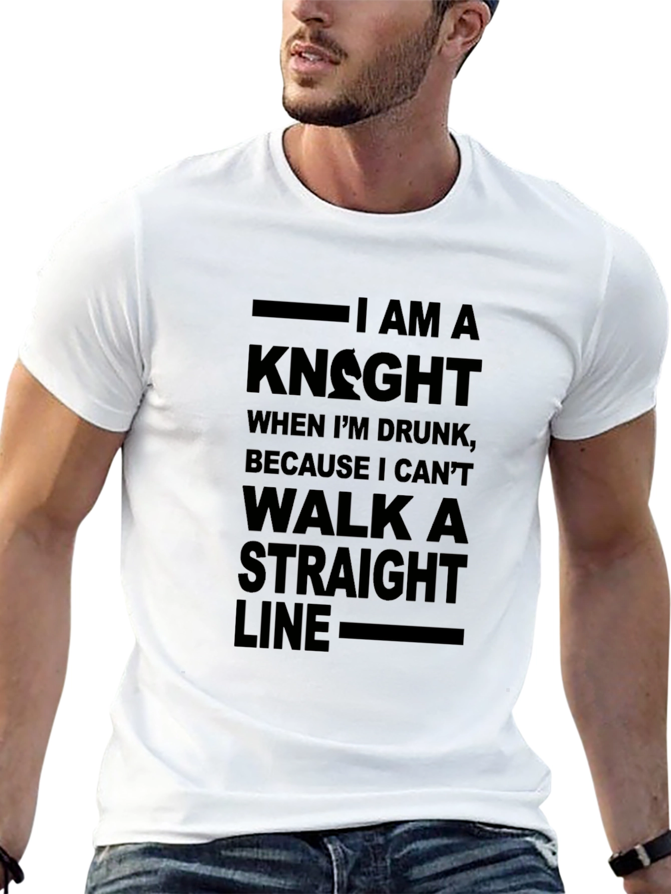 Black I Am A Knight When Drunk T-Shirt view 13