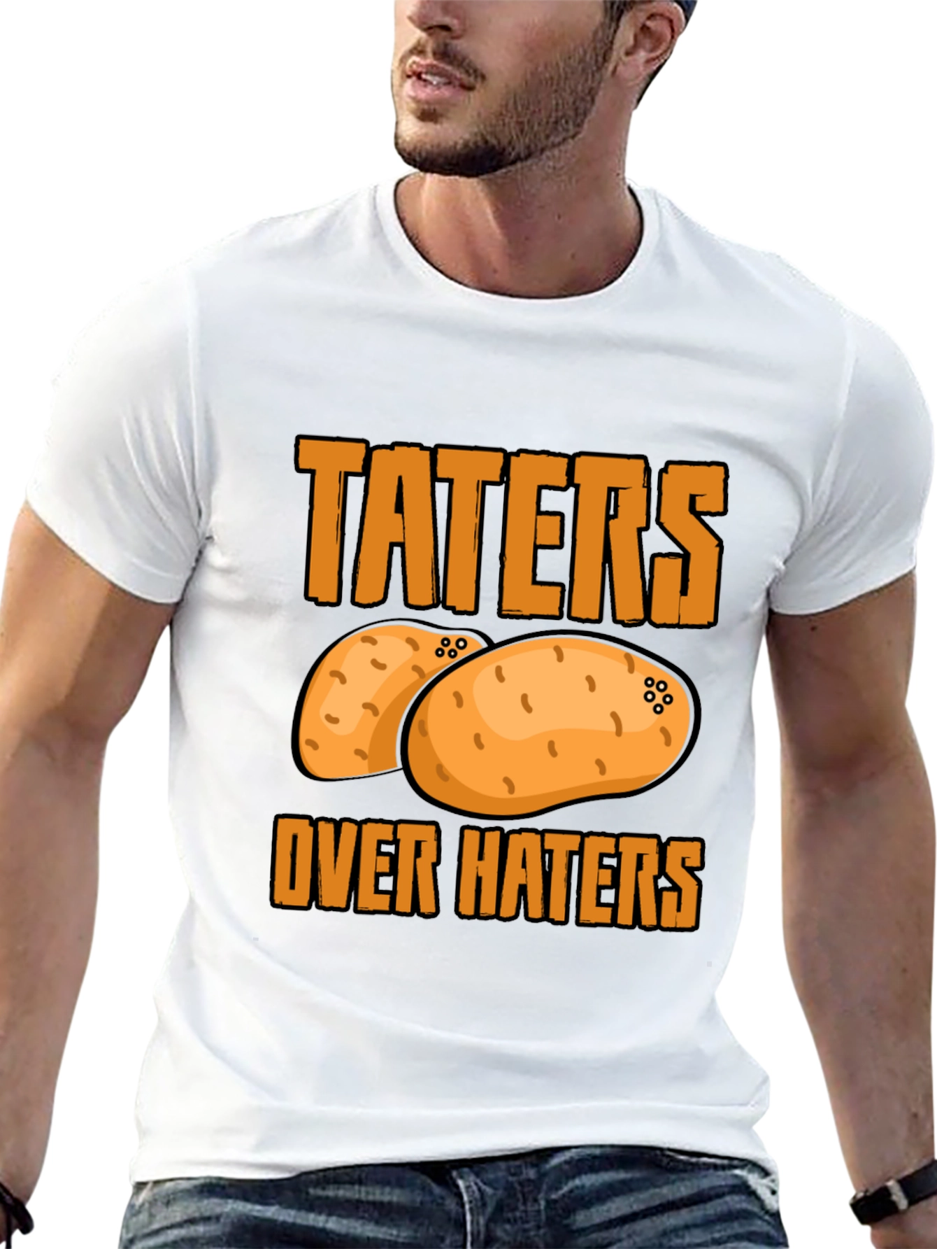 Black Taters Over Haters Graphic Tee view 13