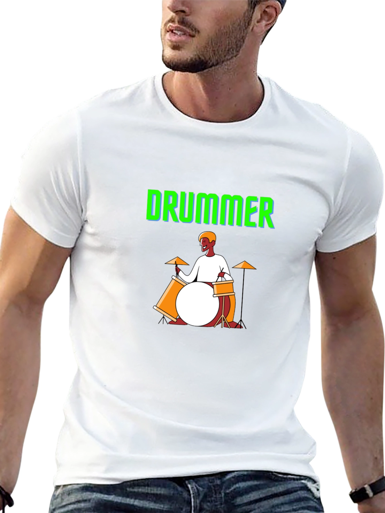 Black Drummer Graphic T-Shirt view 13