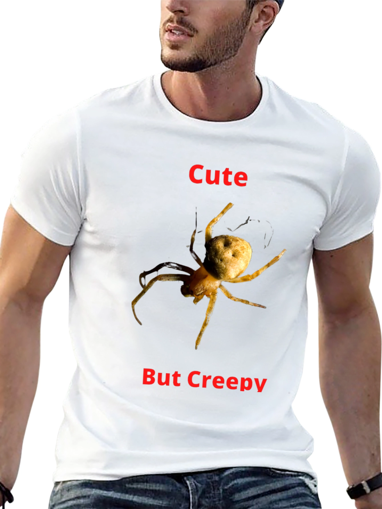Black Cute But Creepy Spider Graphic T-Shirt view 13
