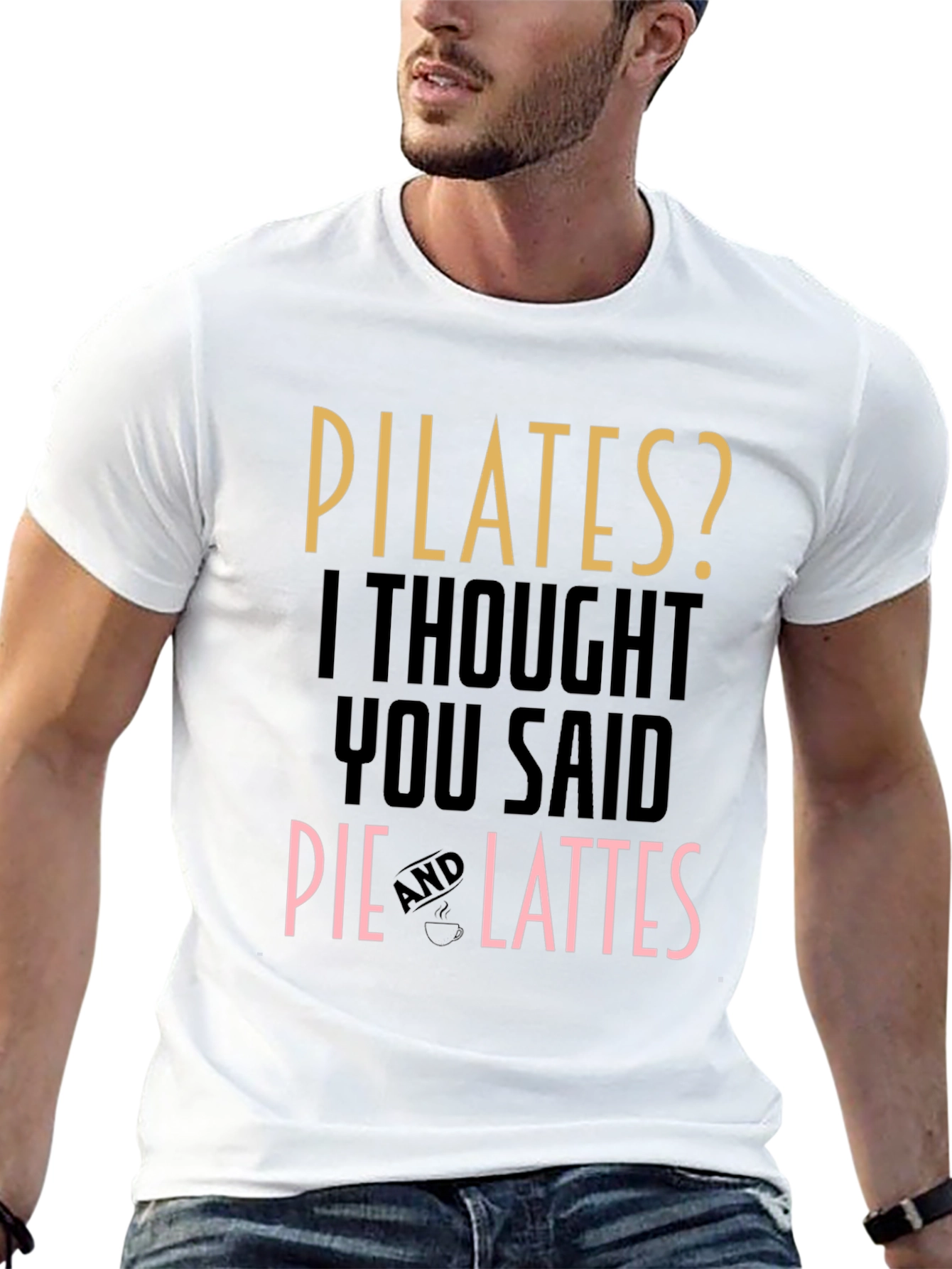Black Pilates? Pie and Lattes Funny T-Shirt view 13
