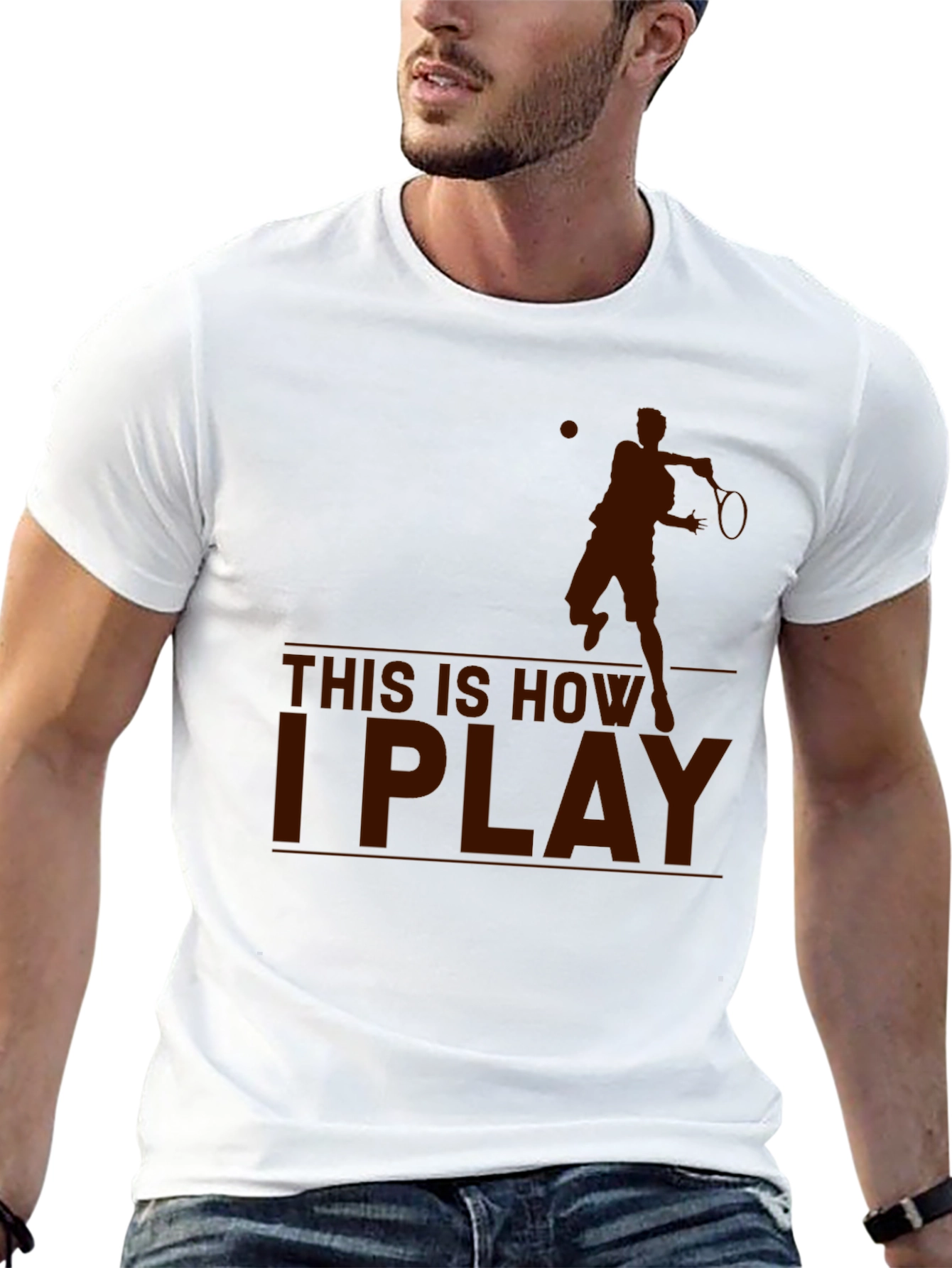 Black Tennis Player Graphic T-Shirt - "This Is How I Play" view 13