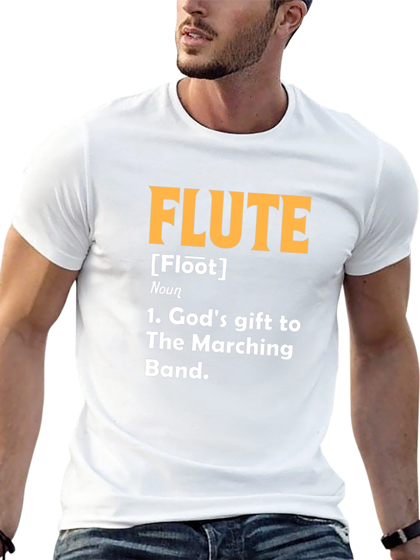 Black Flute Definition T-Shirt - Marching Band Musician Tee view 13