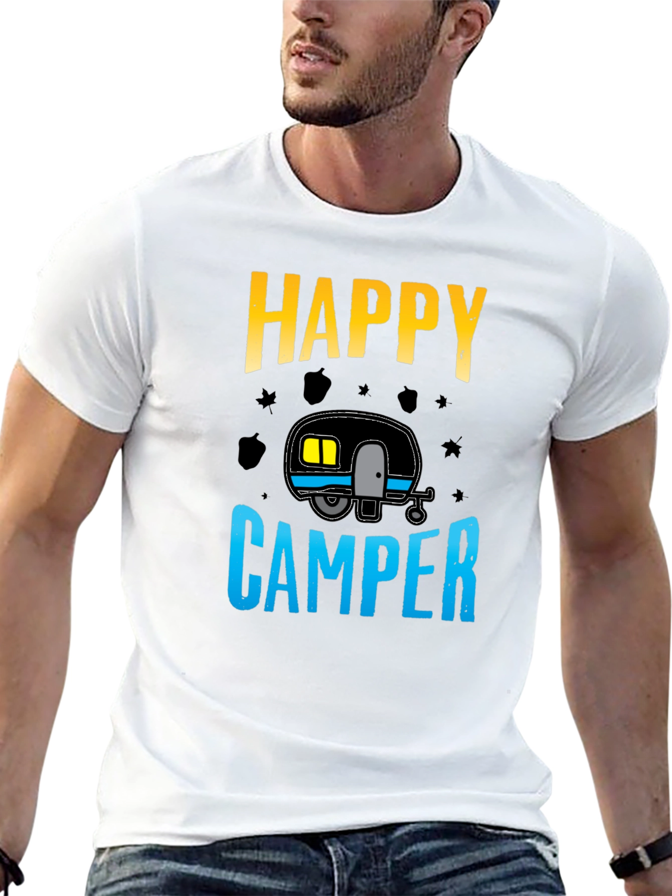 Black Happy Camper Graphic Tee view 13