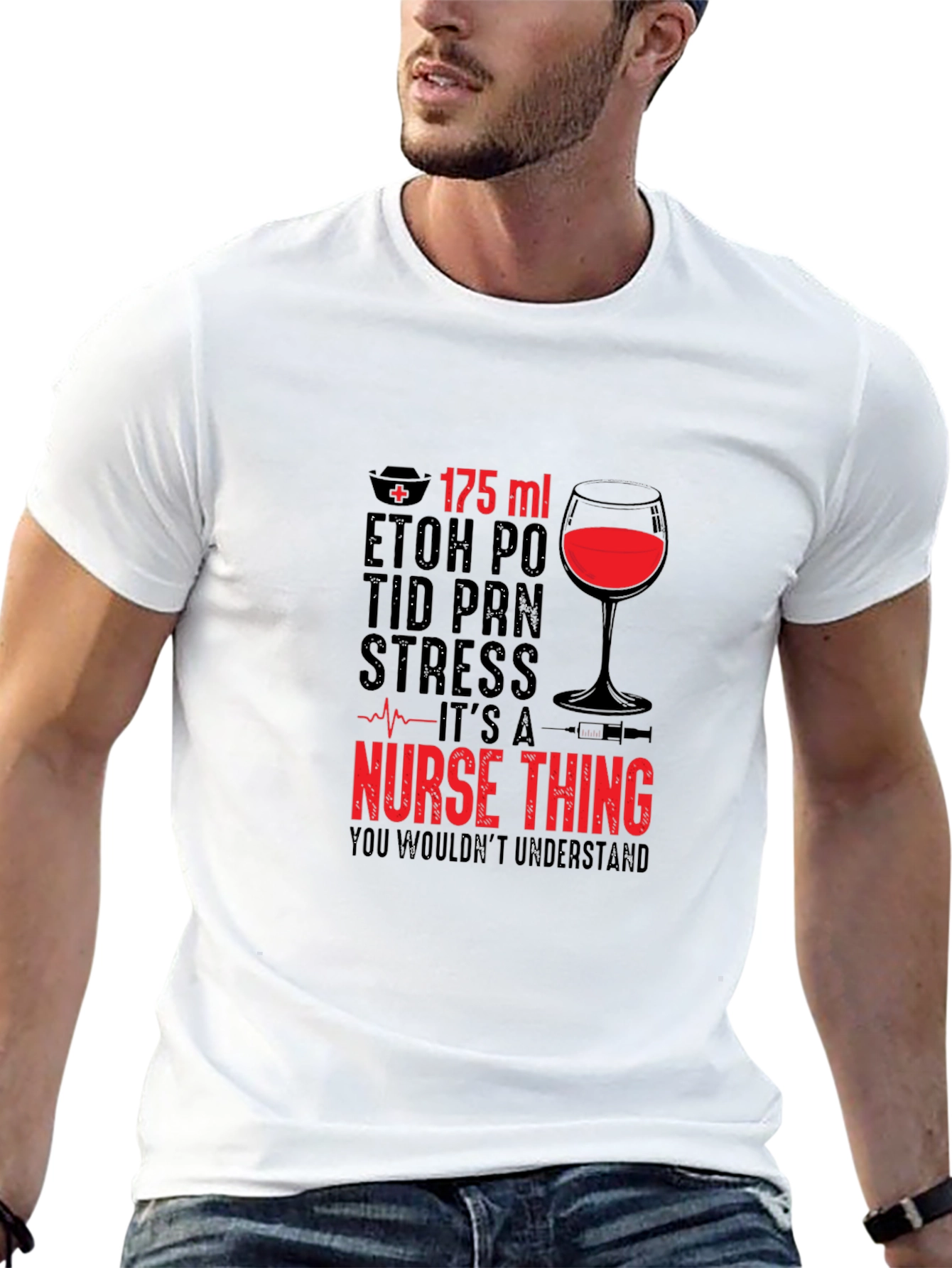 Black Nurse Wine T-Shirt - "It's a Nurse Thing" view 13