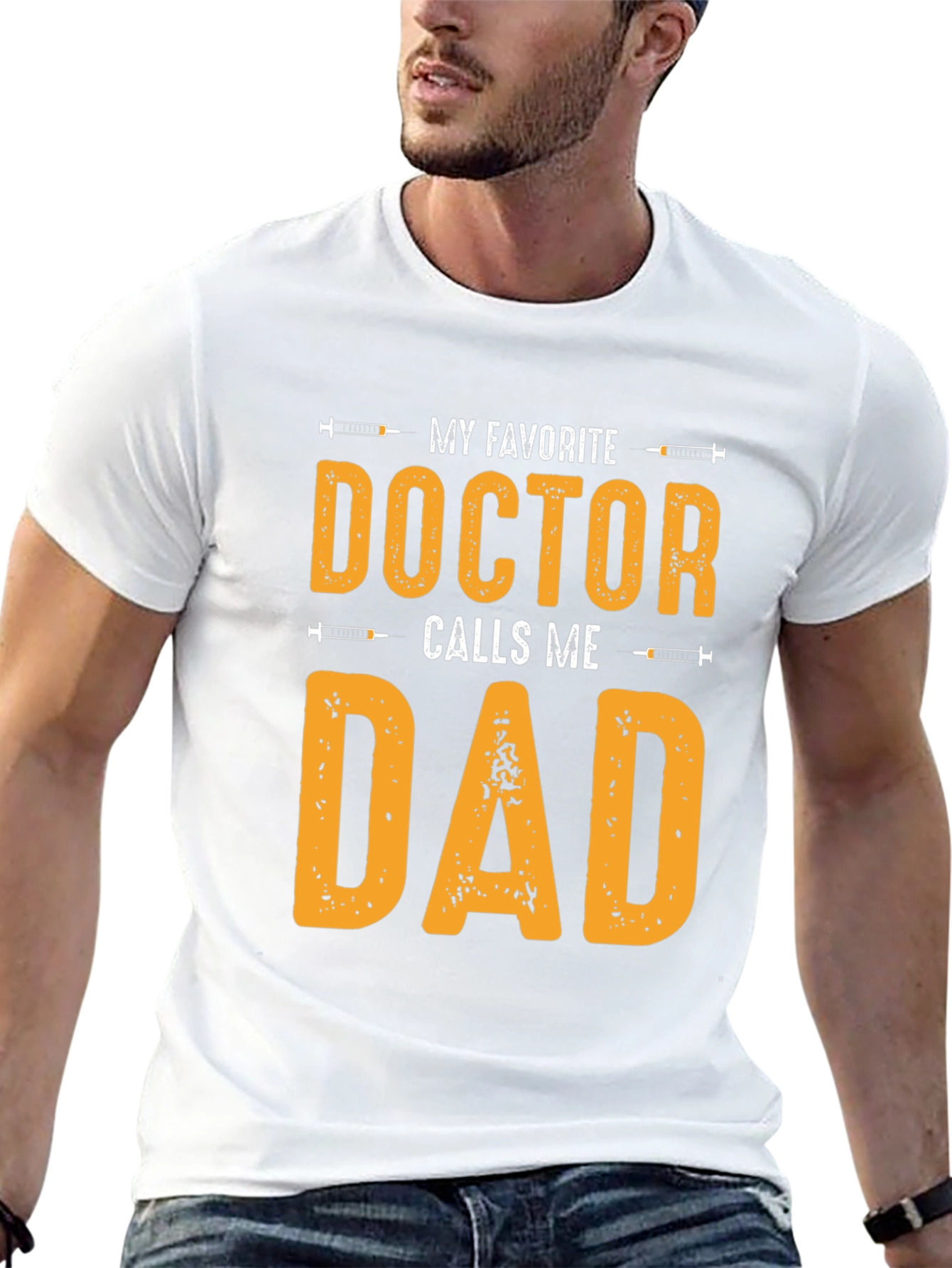 Black My Favorite Doctor Calls Me Dad T-Shirt view 13