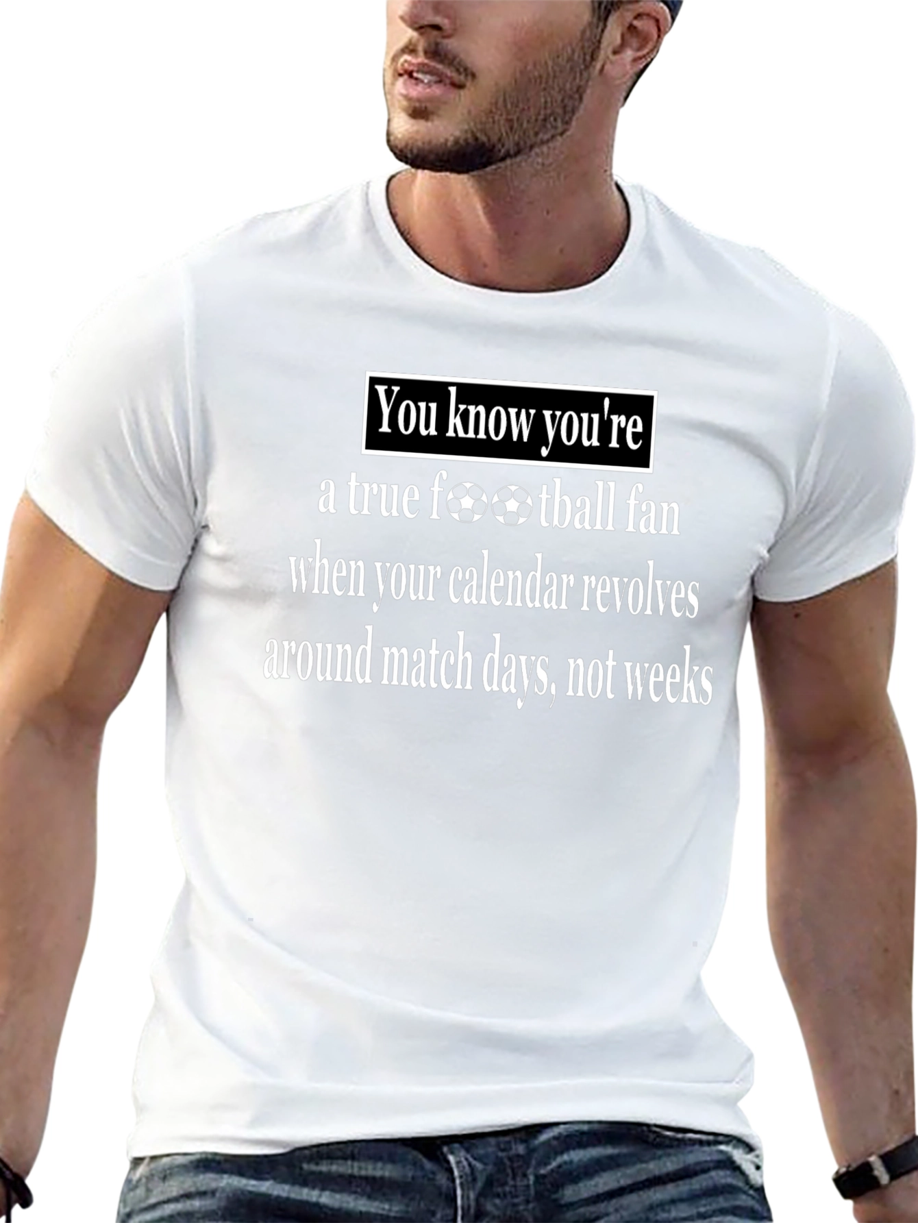 Black True Football Fan Black T-Shirt view 13