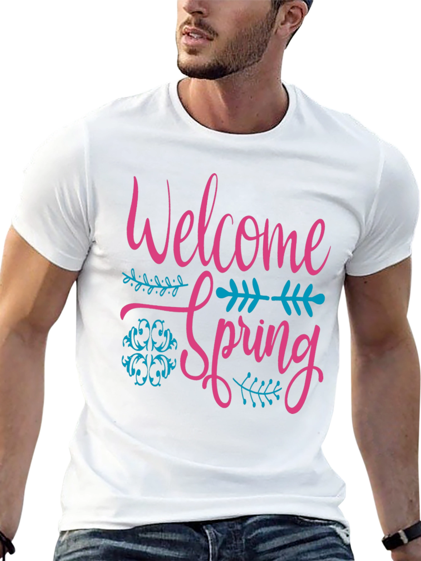 Black Welcome Spring Graphic Tee view 13