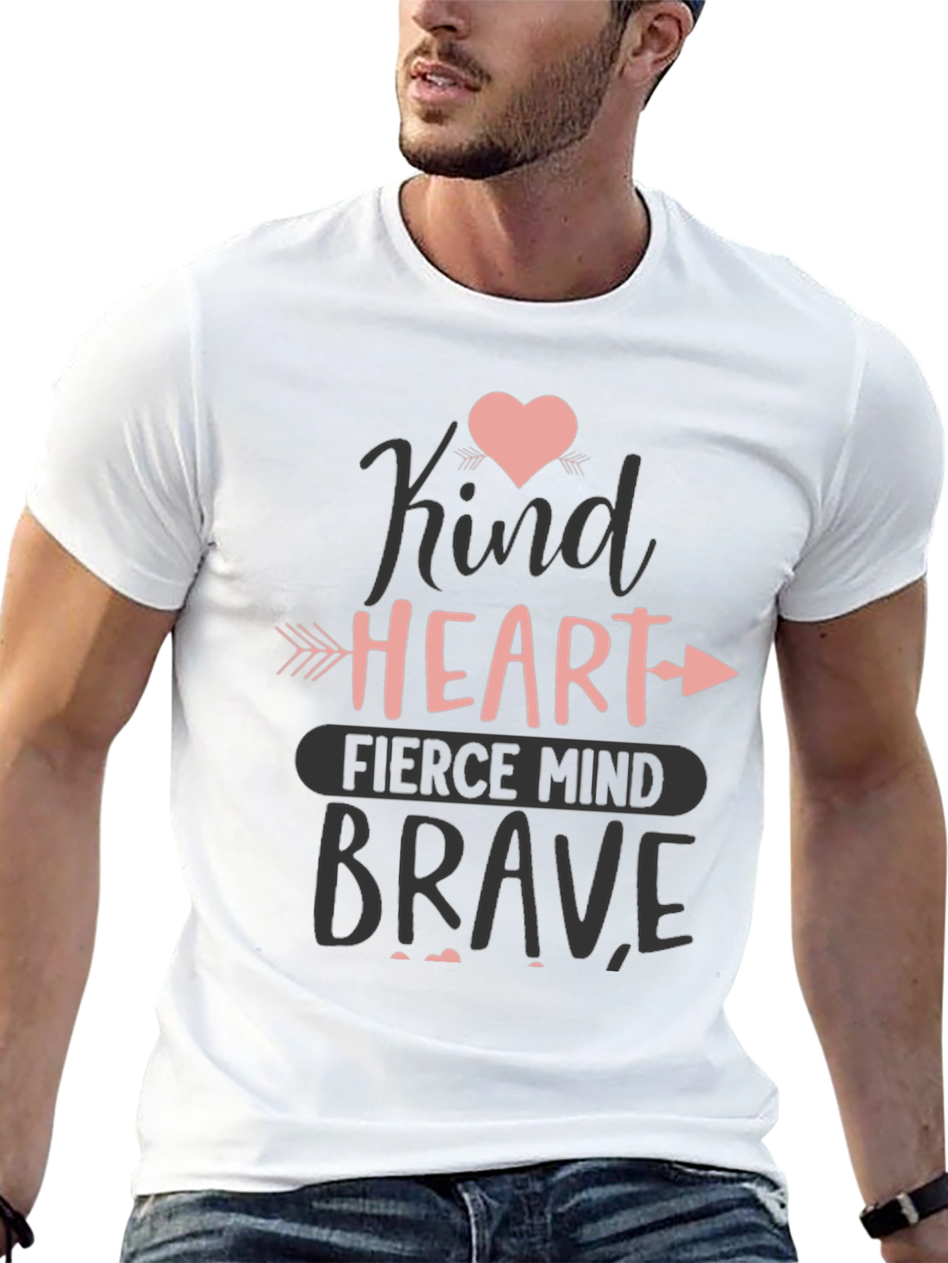 Black Kind Heart Brave Mind Graphic Tee view 13