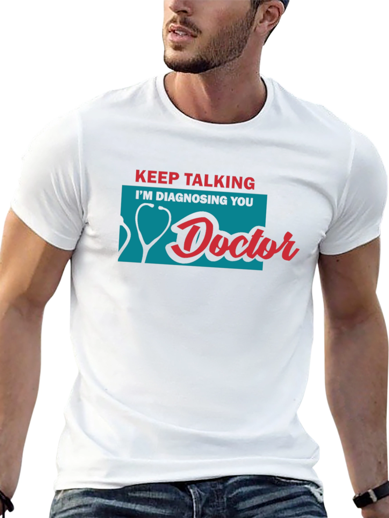 Black Keep Talking I'm Diagnosing You Doctor T-Shirt view 13