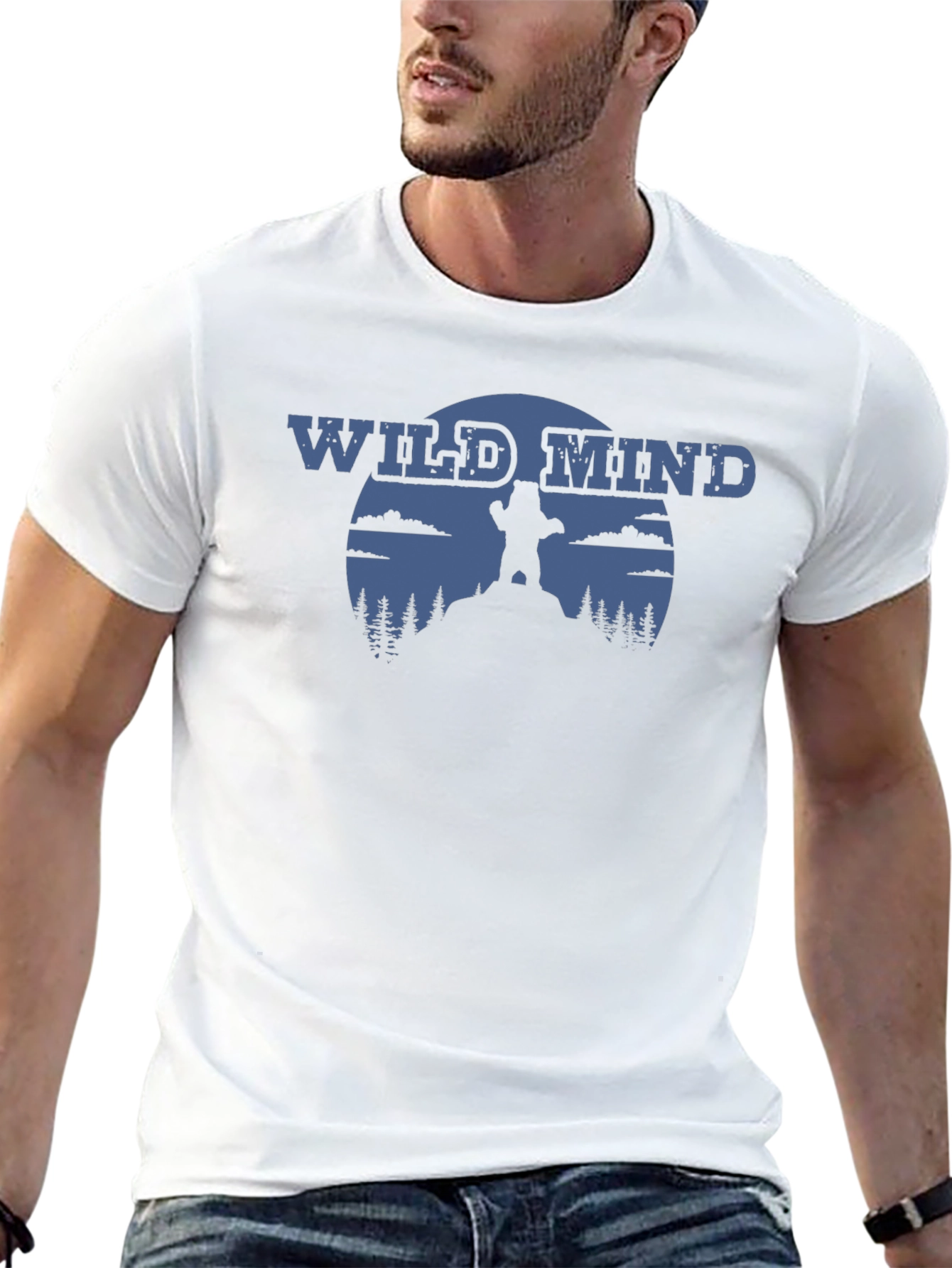 Black Wild Mind Bear Graphic Tee - Nature Inspired Apparel view 13