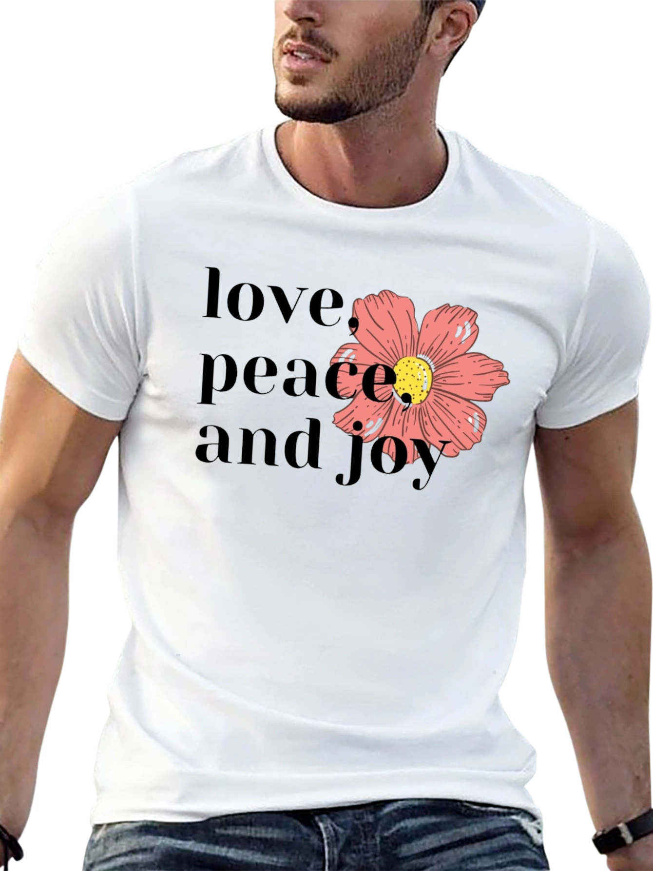 Black Love Peace Joy Black Graphic Tee view 13