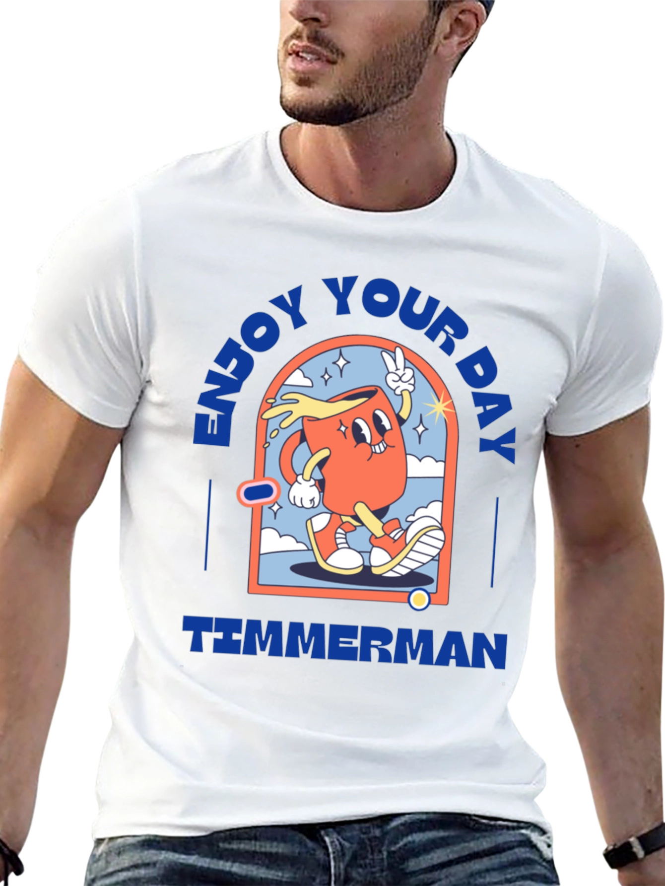 Black Enjoy Your Day Timmerman T-Shirt view 13