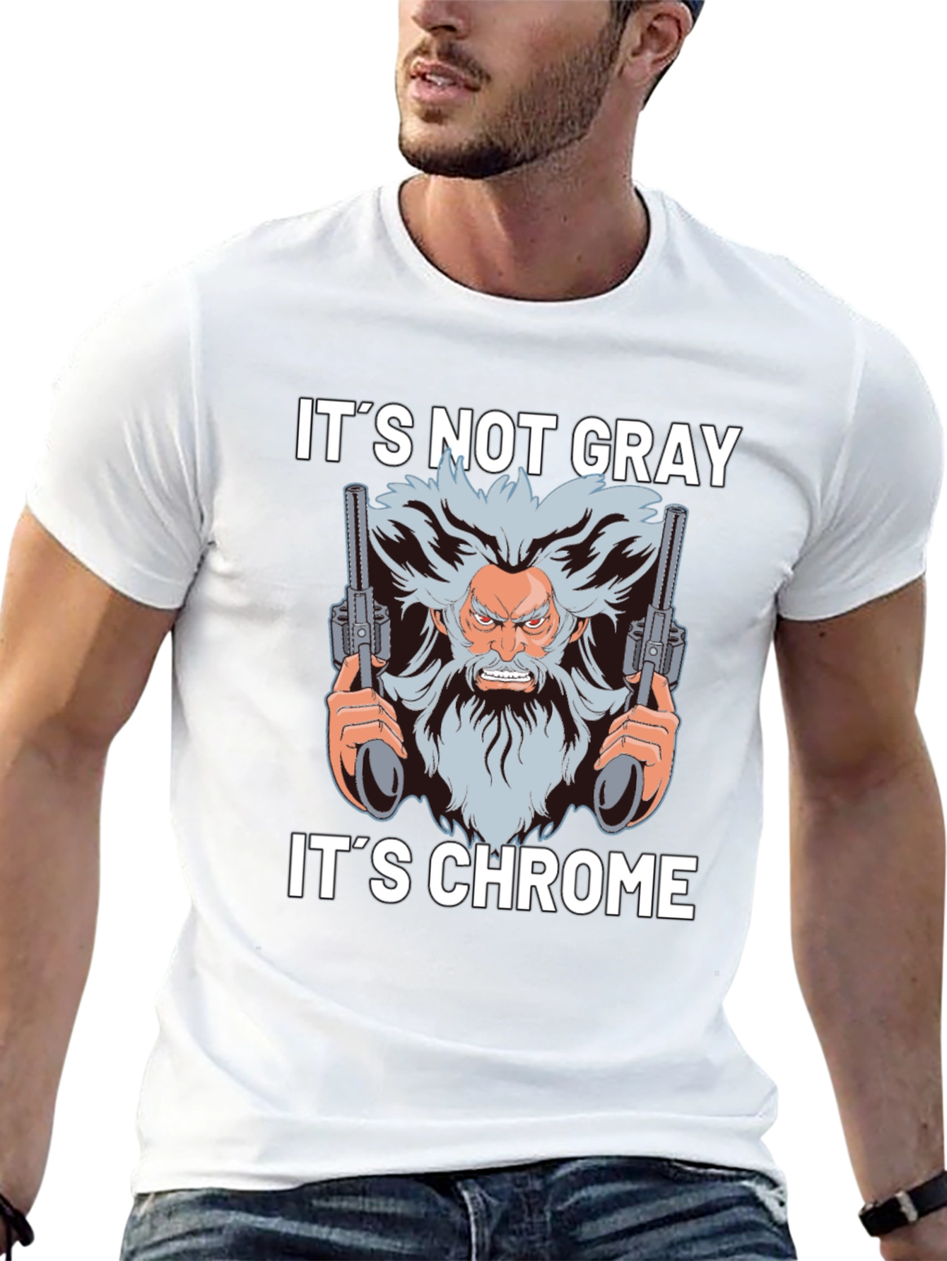Black It's Not Gray It's Chrome T-Shirt view 13