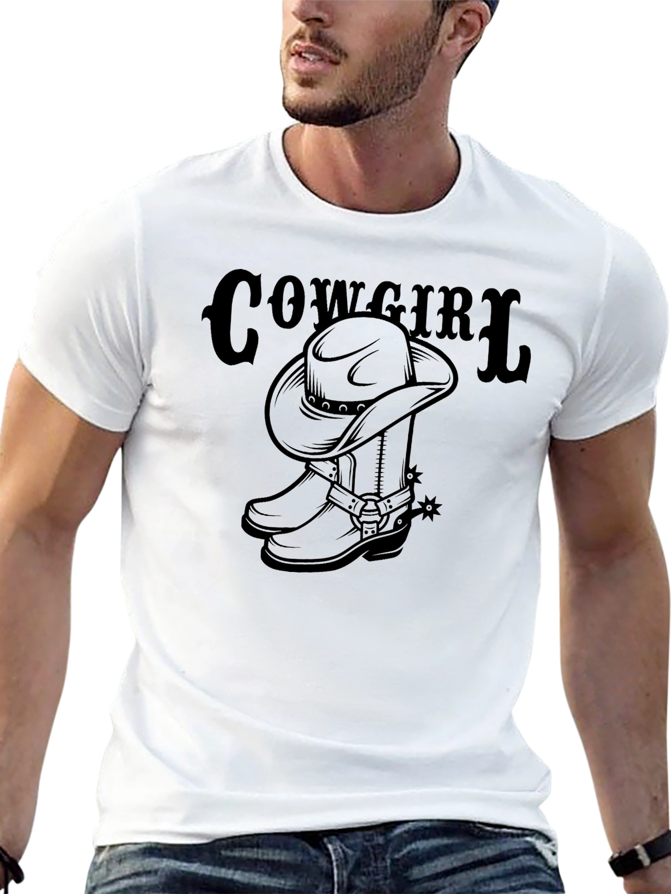 Cowgirl Hat & Boots Graphic T-Shirt - 13