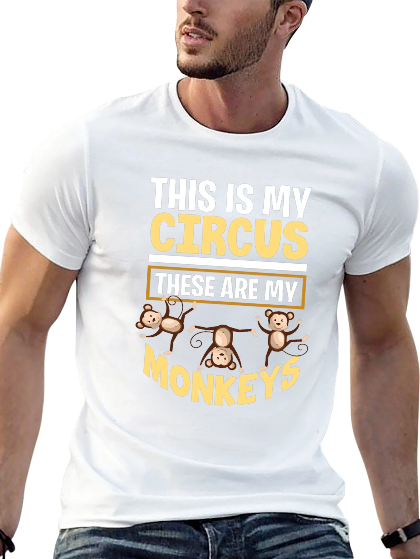 Black This is My Circus Monkey Graphic Tee view 13