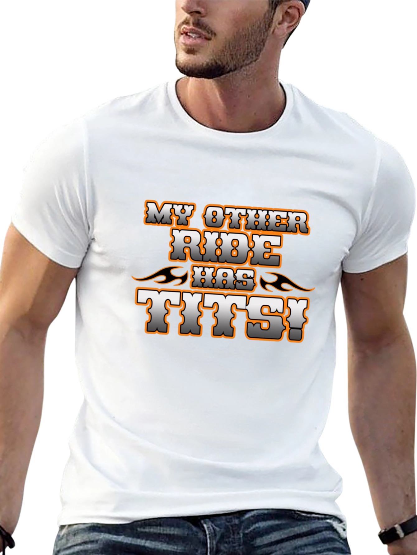 Black Funny "My Other Ride" Graphic Tee view 13