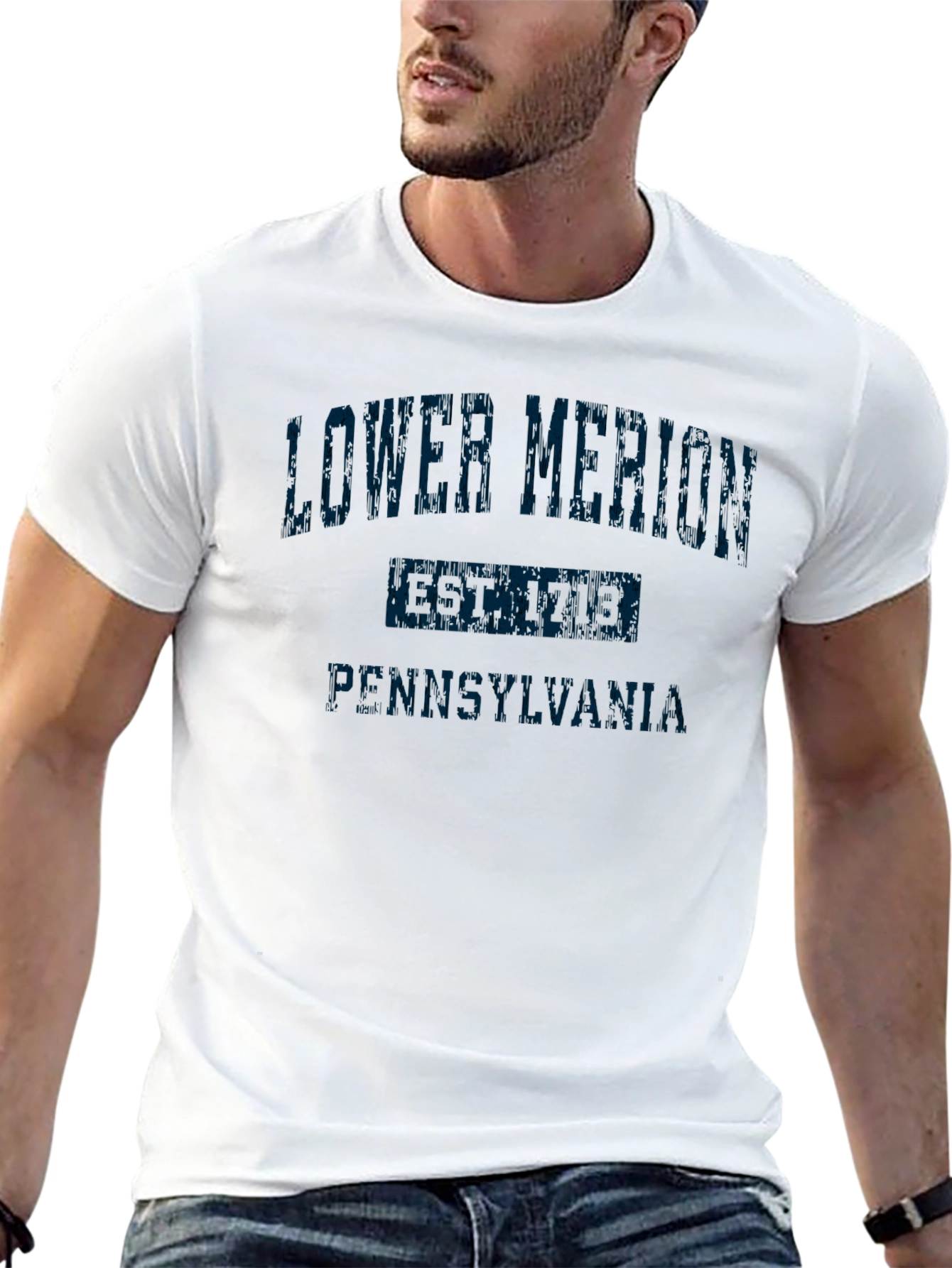 Black Lower Merion Pennsylvania Black T-Shirt view 13