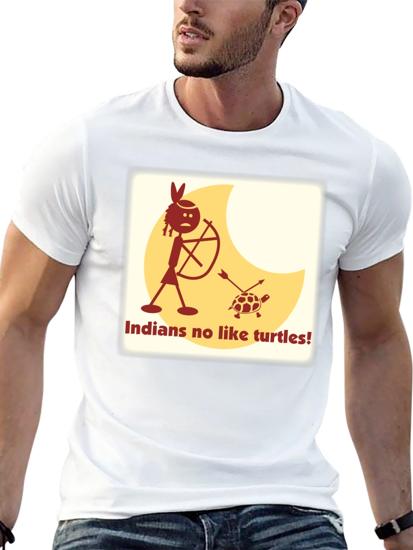 Black Indians No Like Turtles Funny T-Shirt view 13
