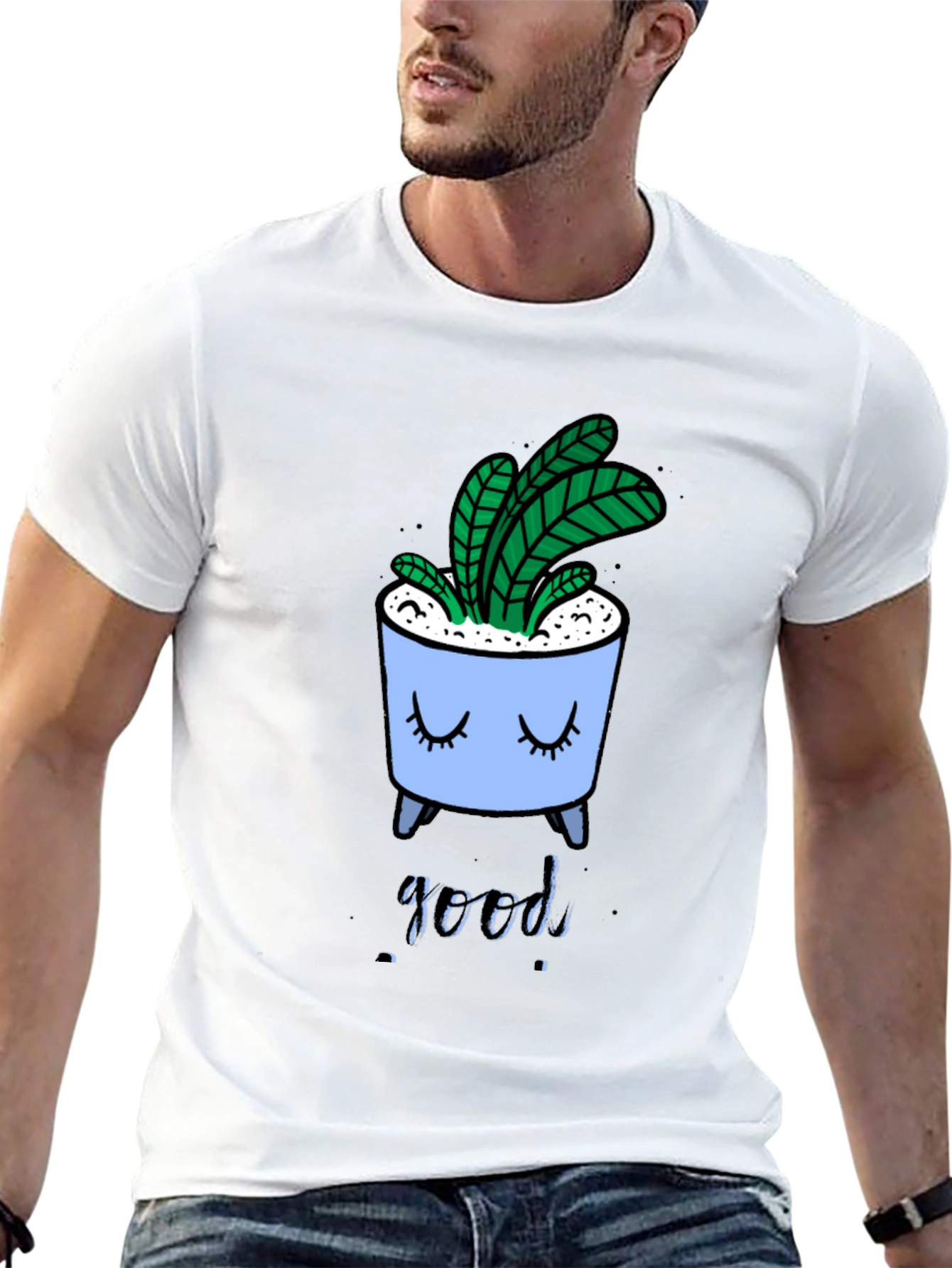Black Cute Plant Pot Graphic Tee view 13