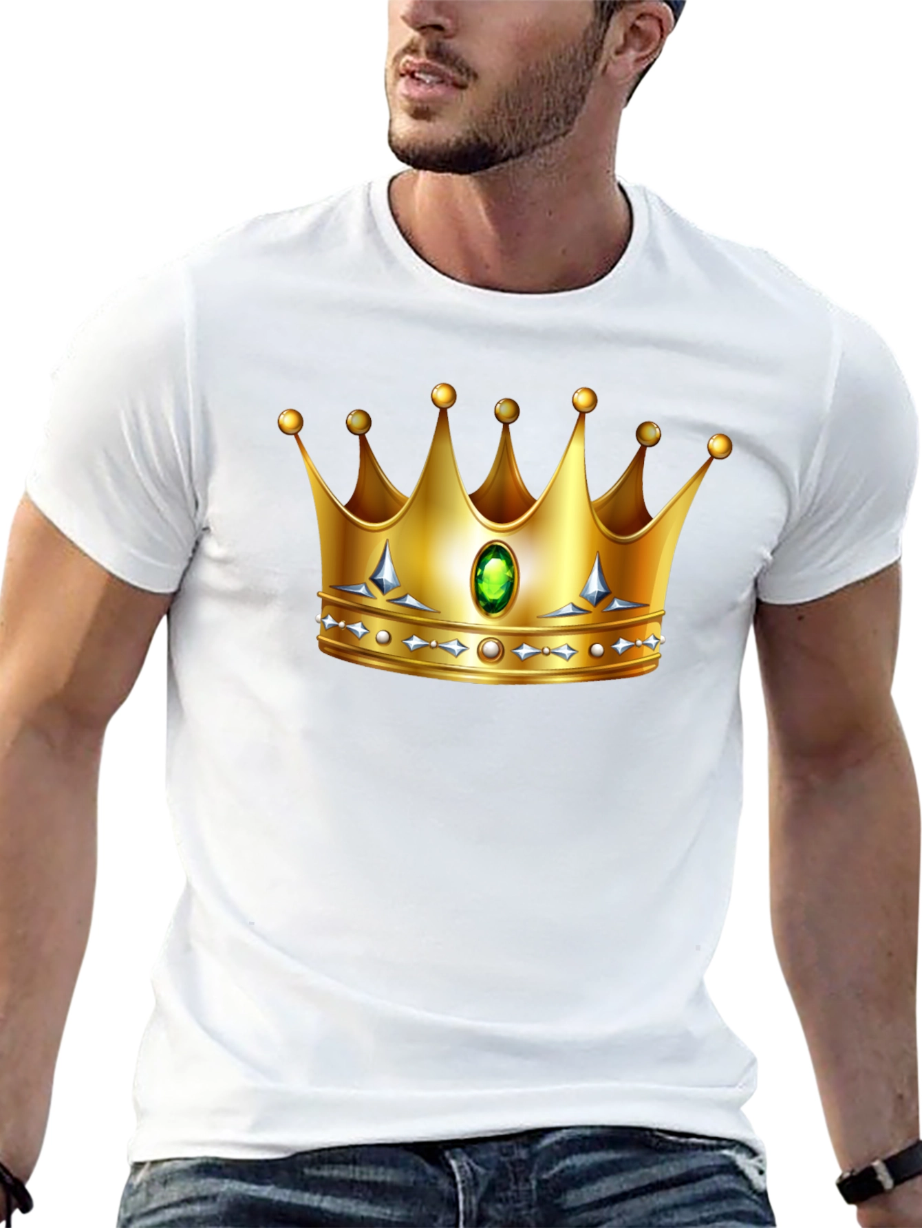 Black Golden Crown Graphic Tee - King/Queen Style view 13