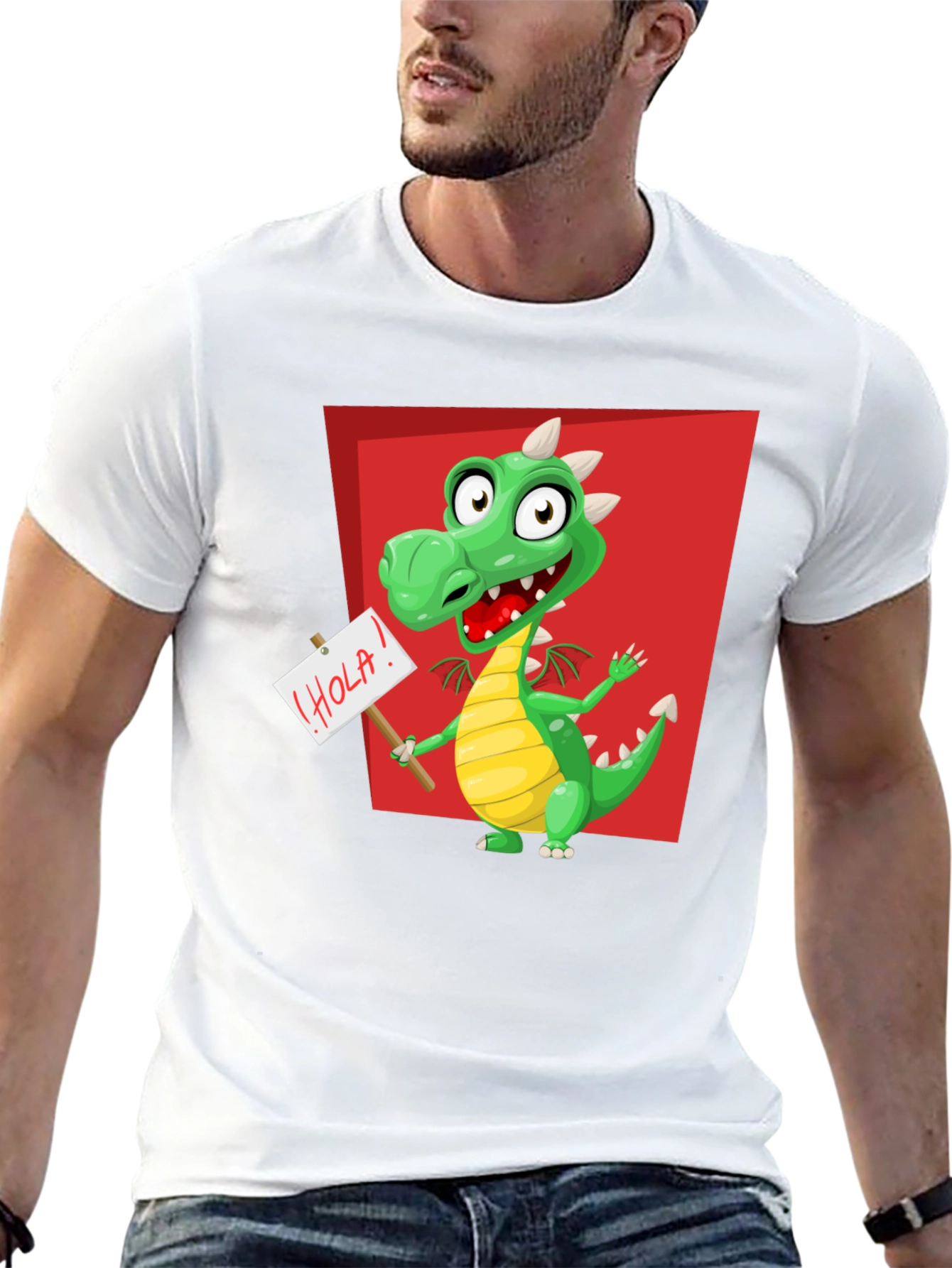 Black Cartoon Dragon T-Shirt - Fun & Unique Design view 13