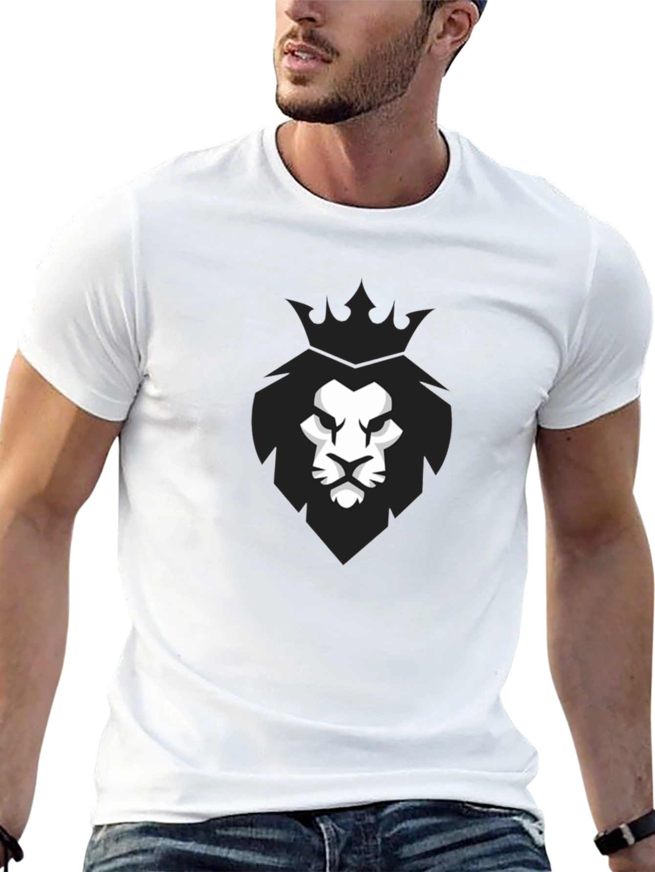 Black Lion King T-Shirt - Mens Black Graphic Tee view 13