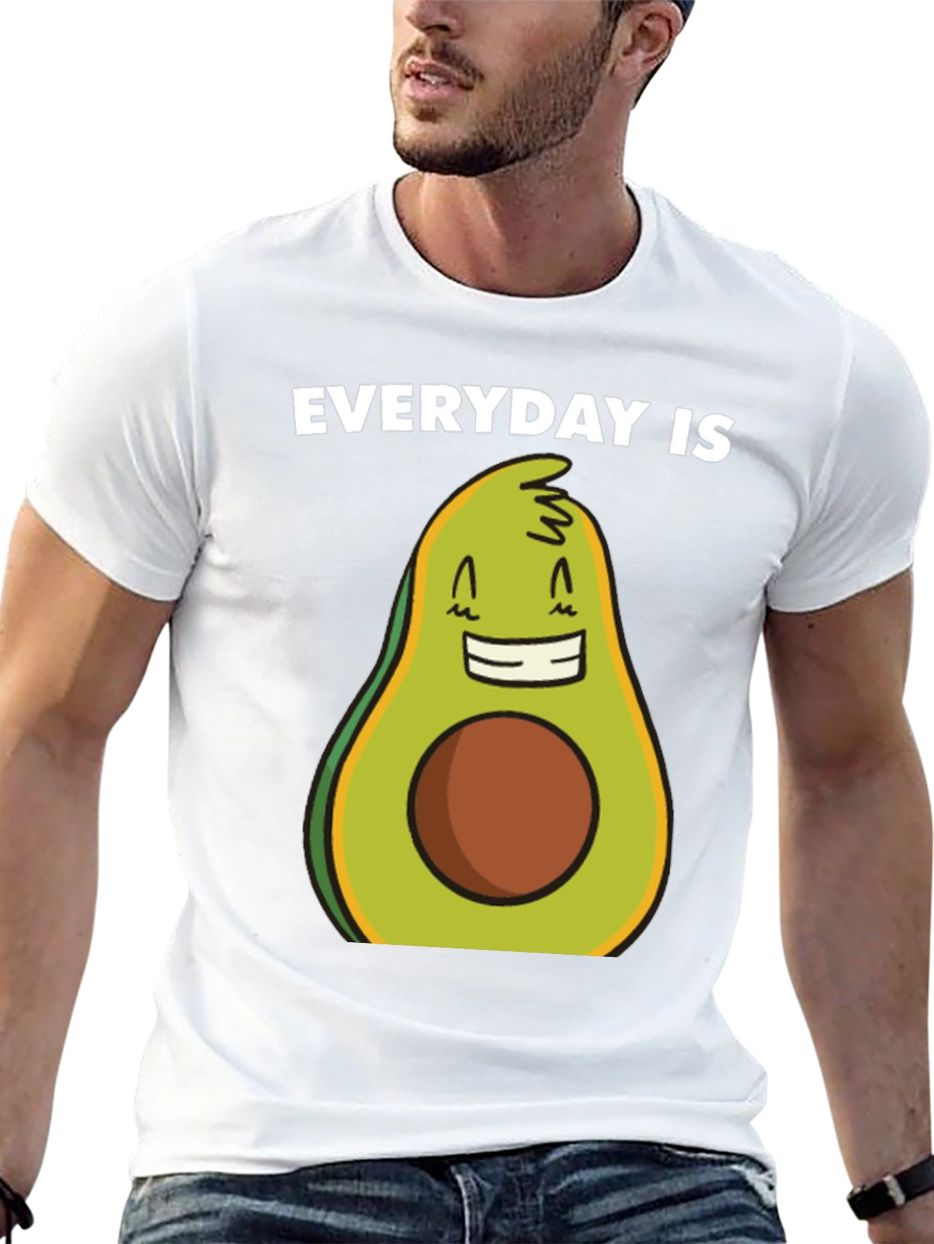 Black Everyday is Avocado T-Shirt - Funny Graphic Tee view 13