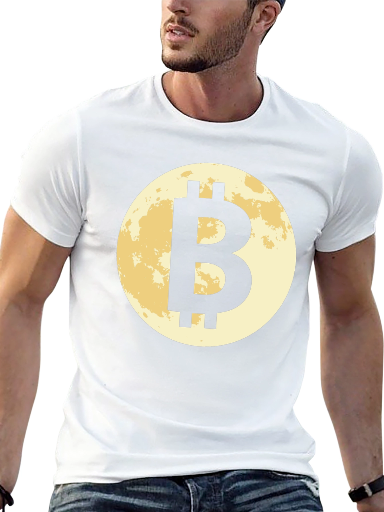 Black Bitcoin Moon Black T-Shirt Cryptocurrency BTC Crypto view 13