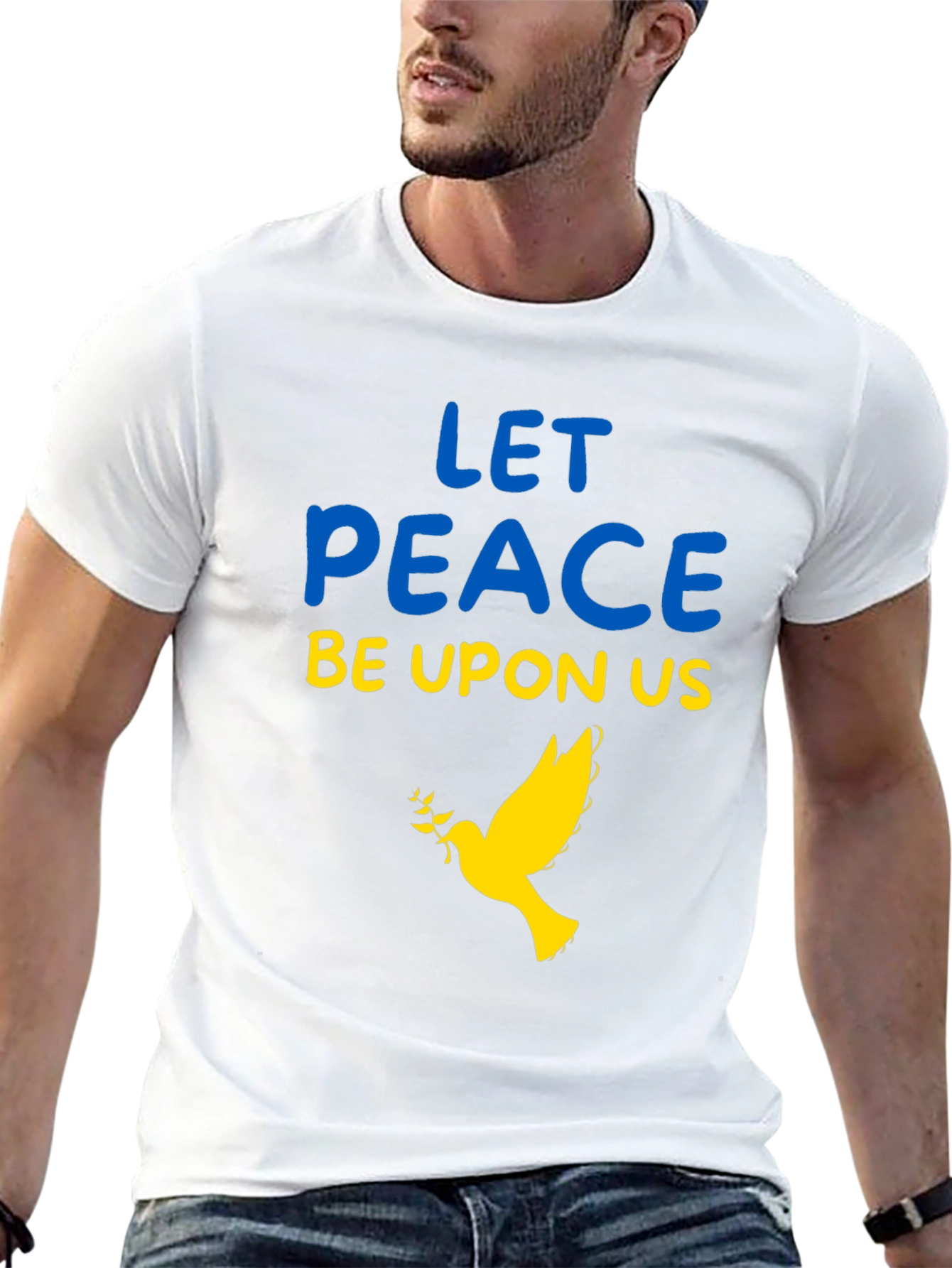 Black Ukraine Peace Dove T-Shirt view 13