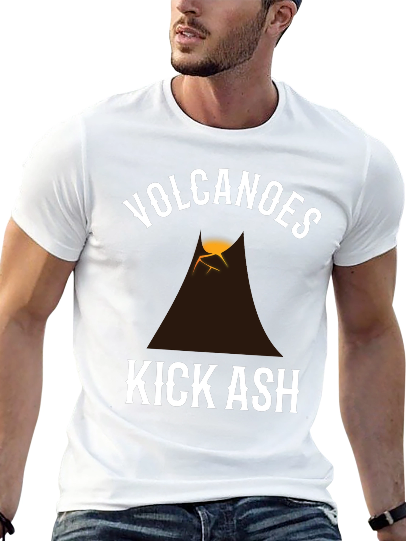 Black Volcanoes Kick Ash Graphic T-Shirt - Black view 13