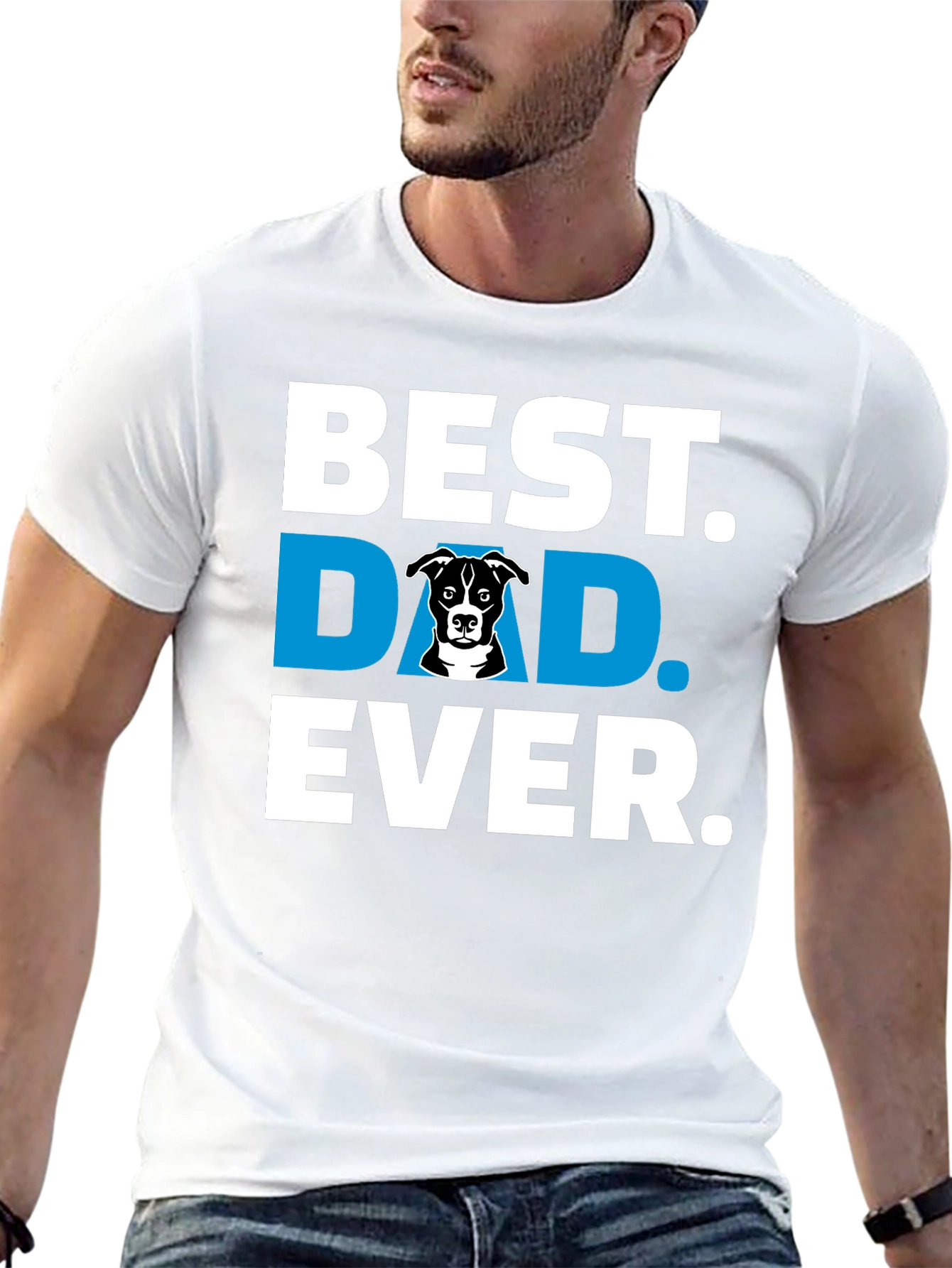 Black Best Dog Dad Ever T-Shirt view 13