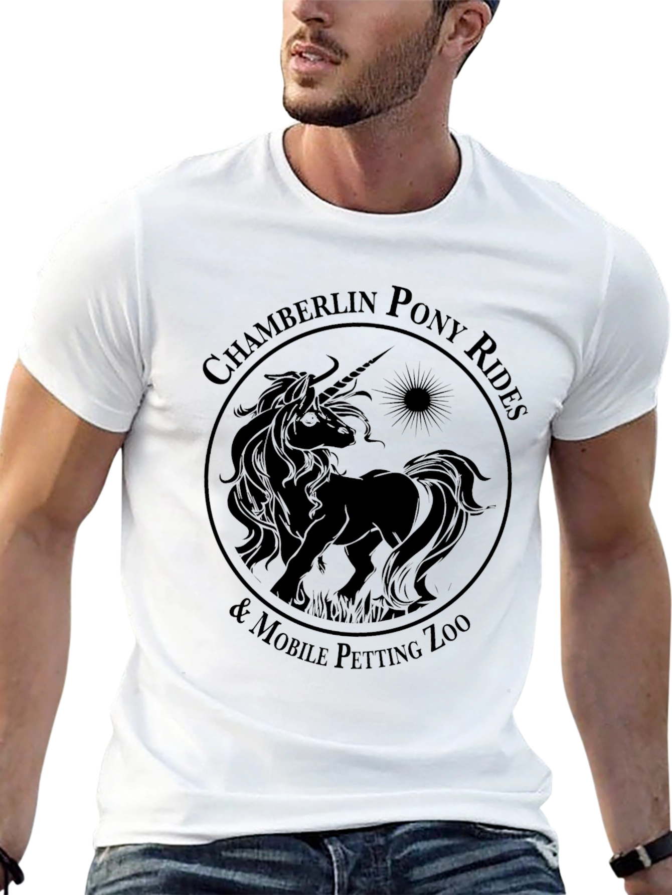 Black Chamberlin Pony Rides T-Shirt view 13