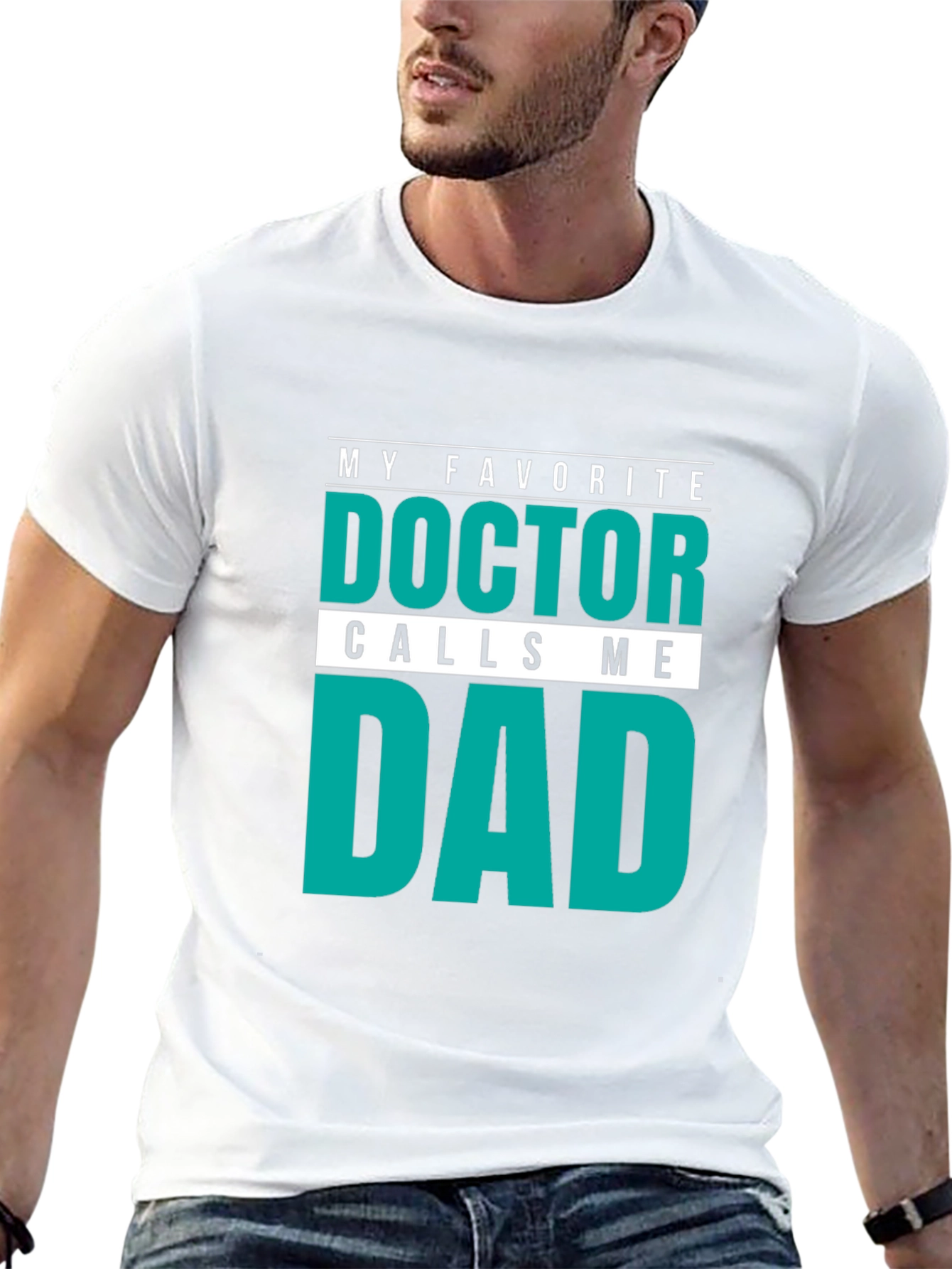 Black My Favorite Doctor Calls Me Dad T-Shirt view 13