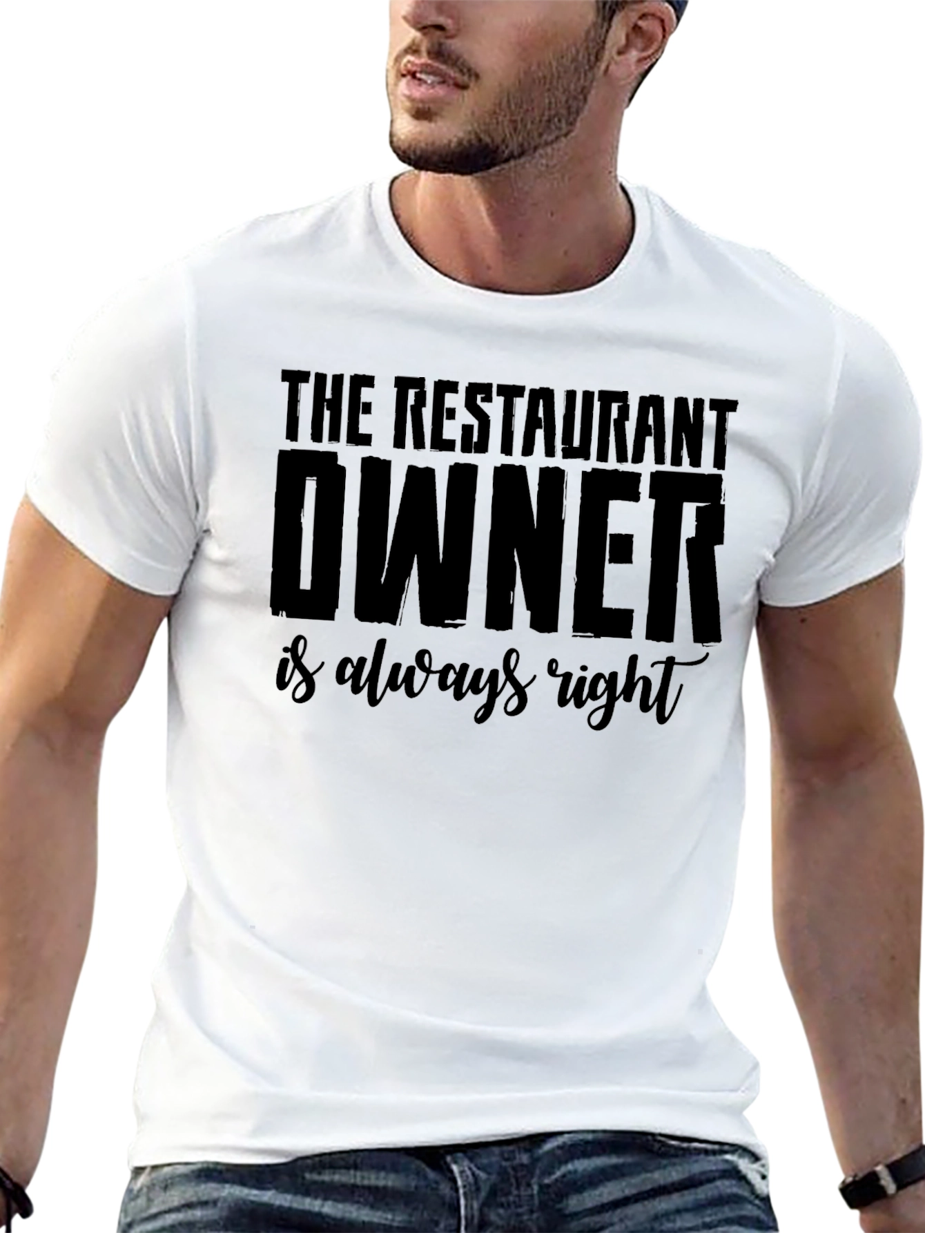 Black Restaurant Owner Always Right Graphic T-Shirt view 13