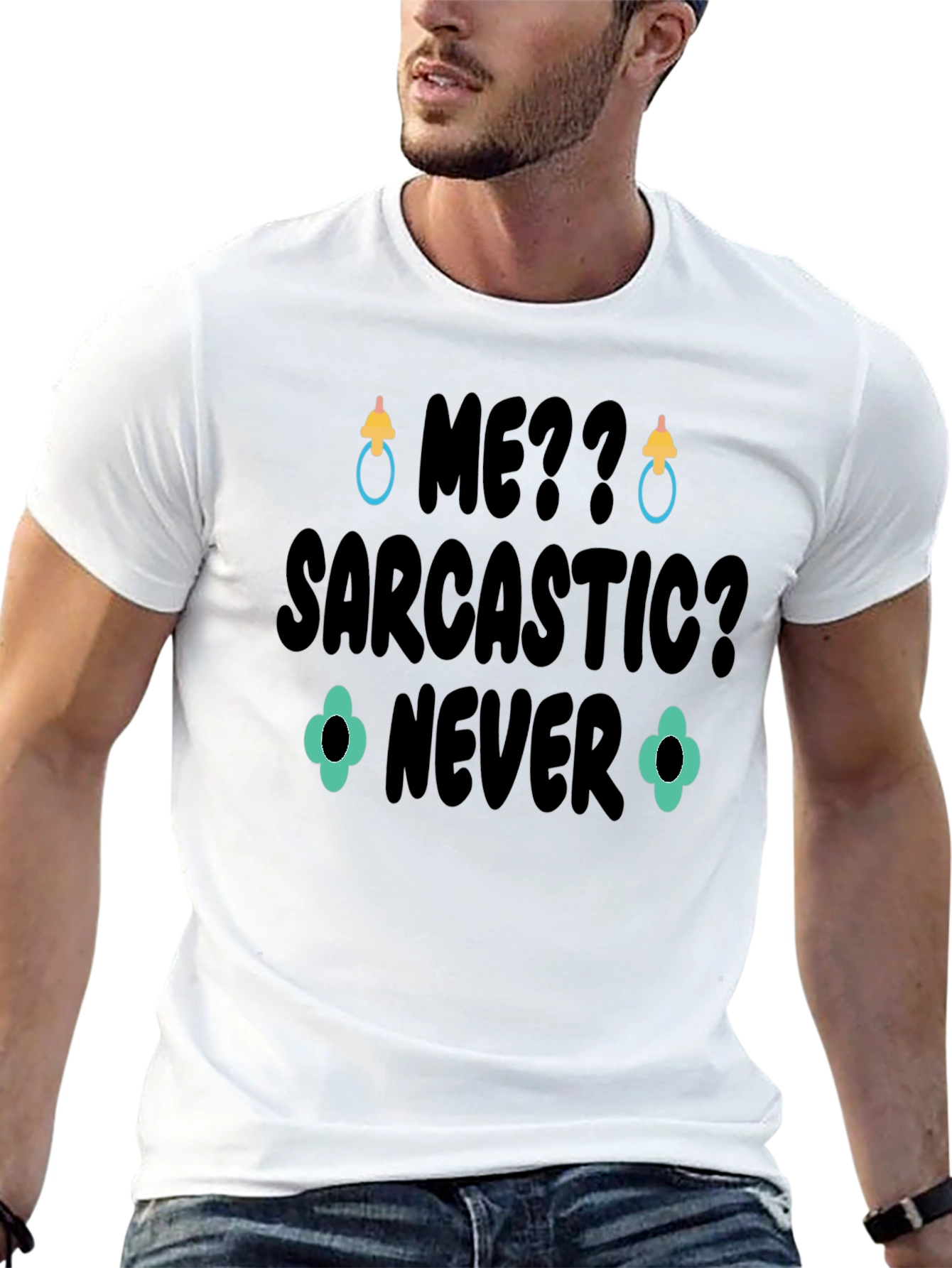 Black Sarcastic? Never Black Graphic T-Shirt view 13