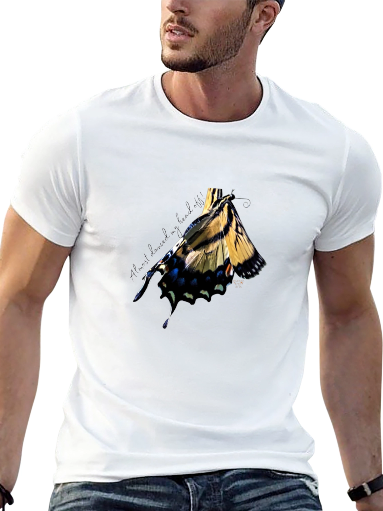 Black Butterfly Graphic Black T-Shirt - Stylish & Unique view 13