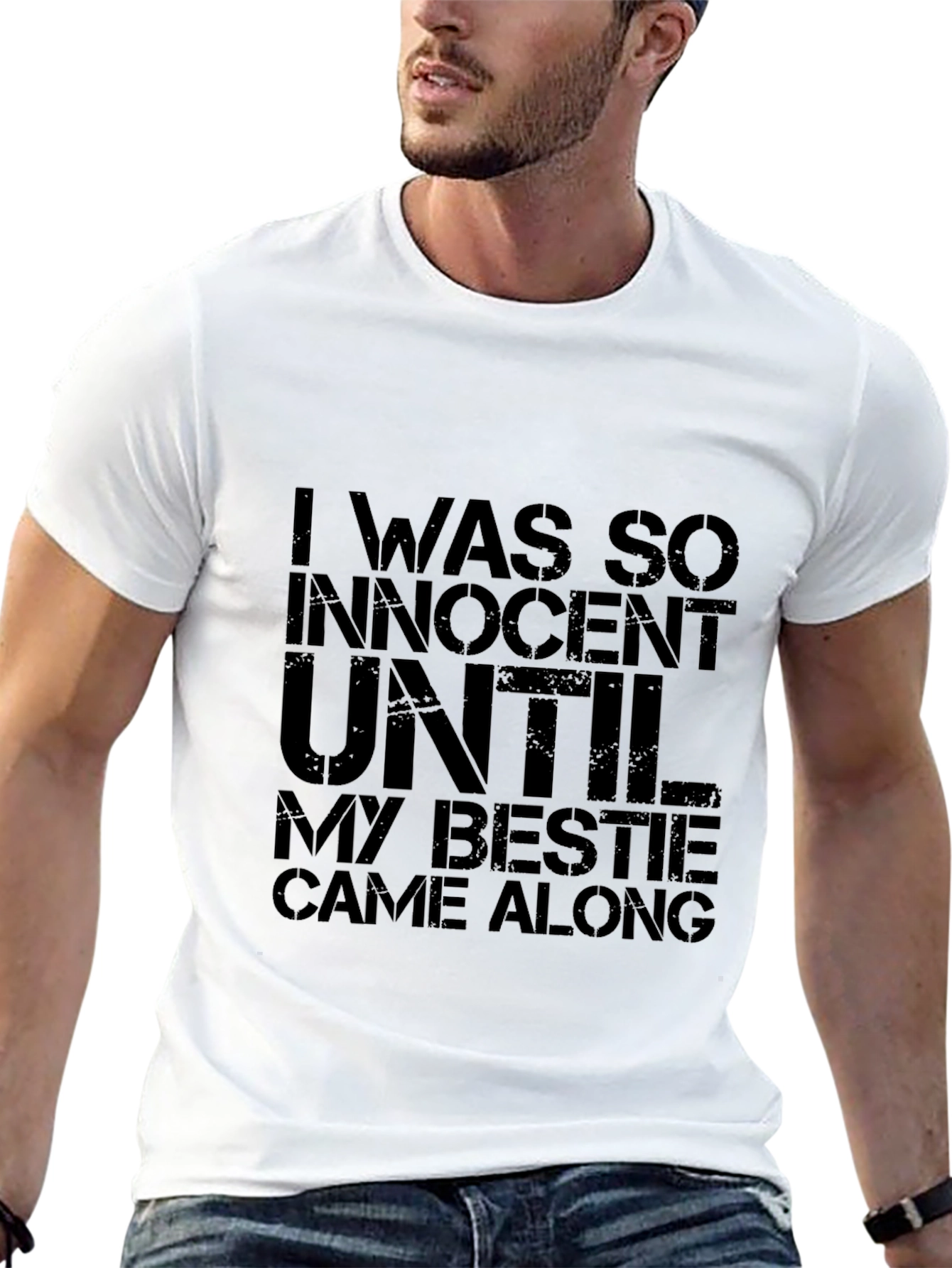 Black I Was So Innocent Funny Bestie T-Shirt view 13
