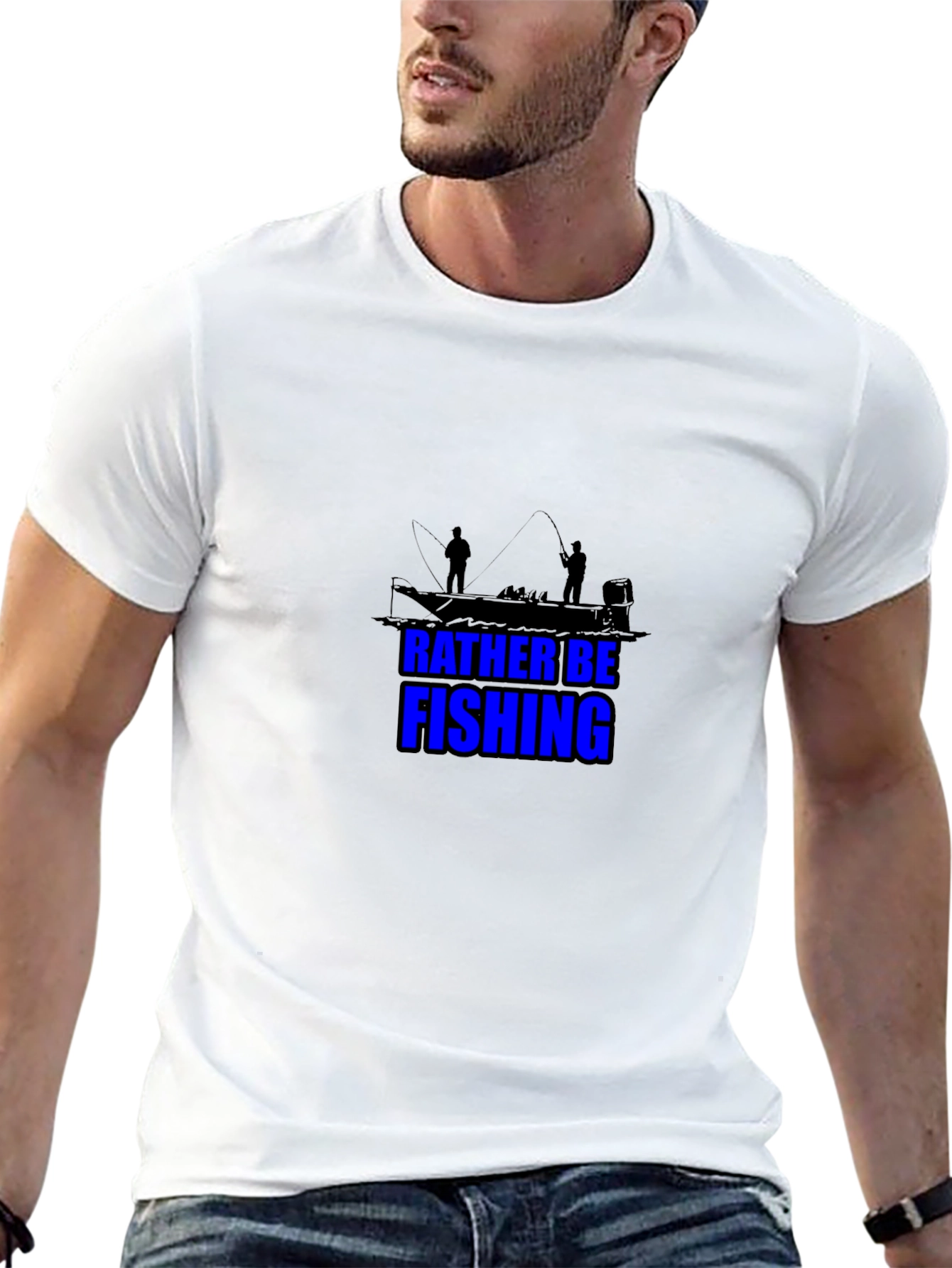 Black Rather Be Fishing T-Shirt - Angler Tee view 13