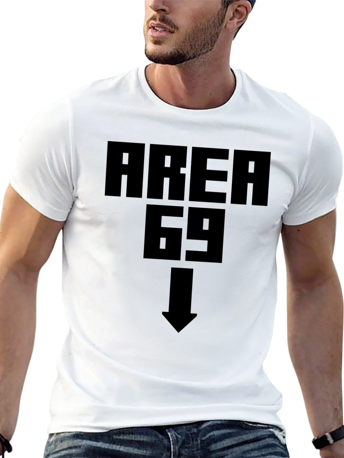 Black Area 69 T-Shirt - Novelty Humor Tee view 13