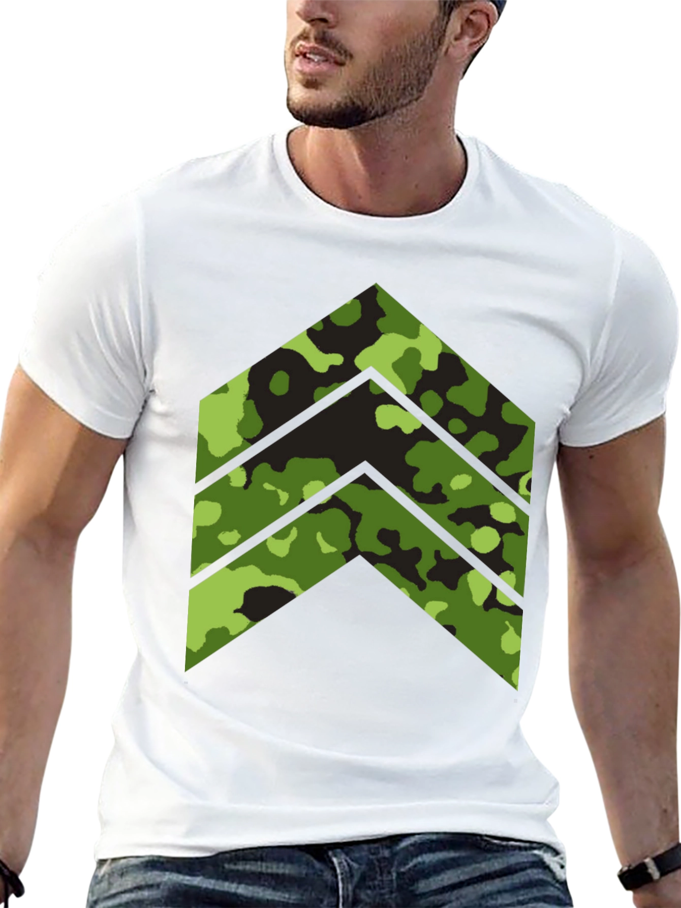 Black Camo Arrow Graphic Tee - Stylish Menswear view 13