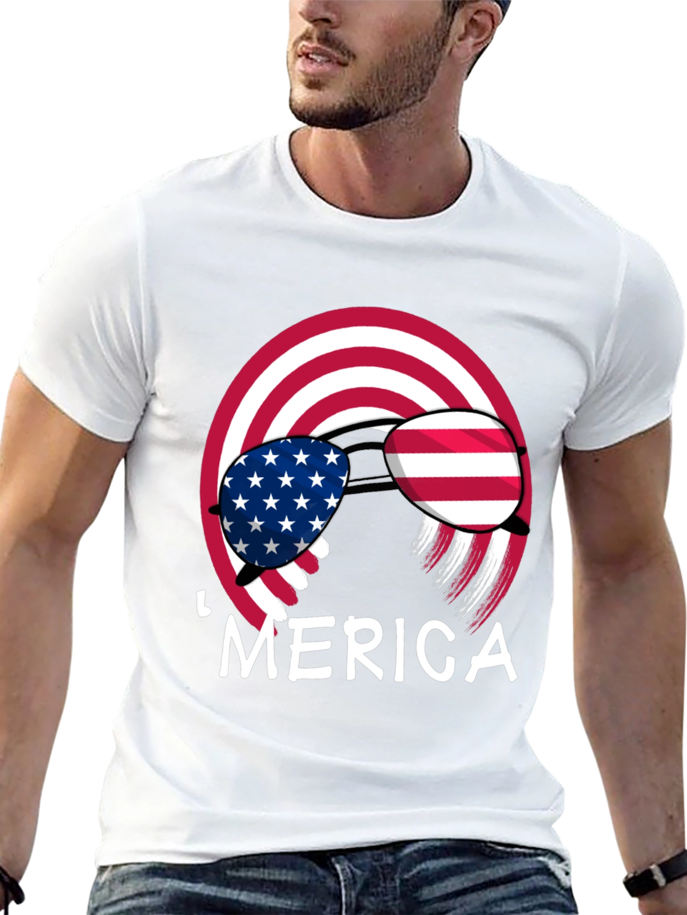 Black Patriotic 'Merica T-Shirt view 13