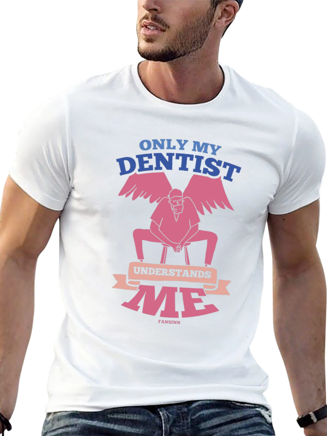 Black Dentist Humor T-Shirt - Only My Dentist Understands Me view 13